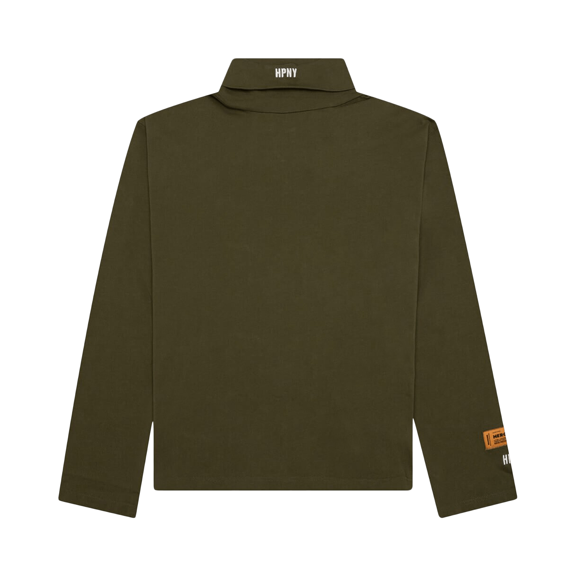 Heron Preston Logo Patch Rollneck Long-Sleeve T-Shirt 'Dark Olive'