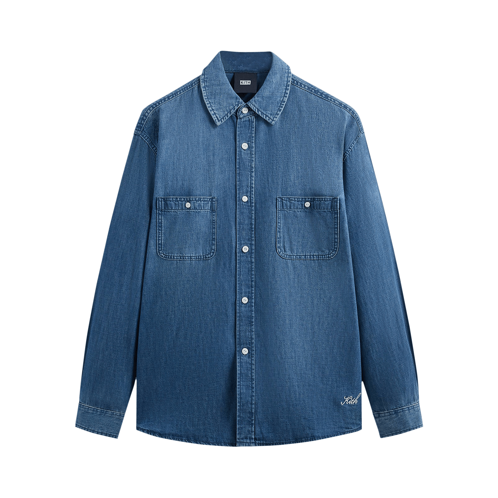 Kith Chambray Apollo Shirt 'Mid Indigo'