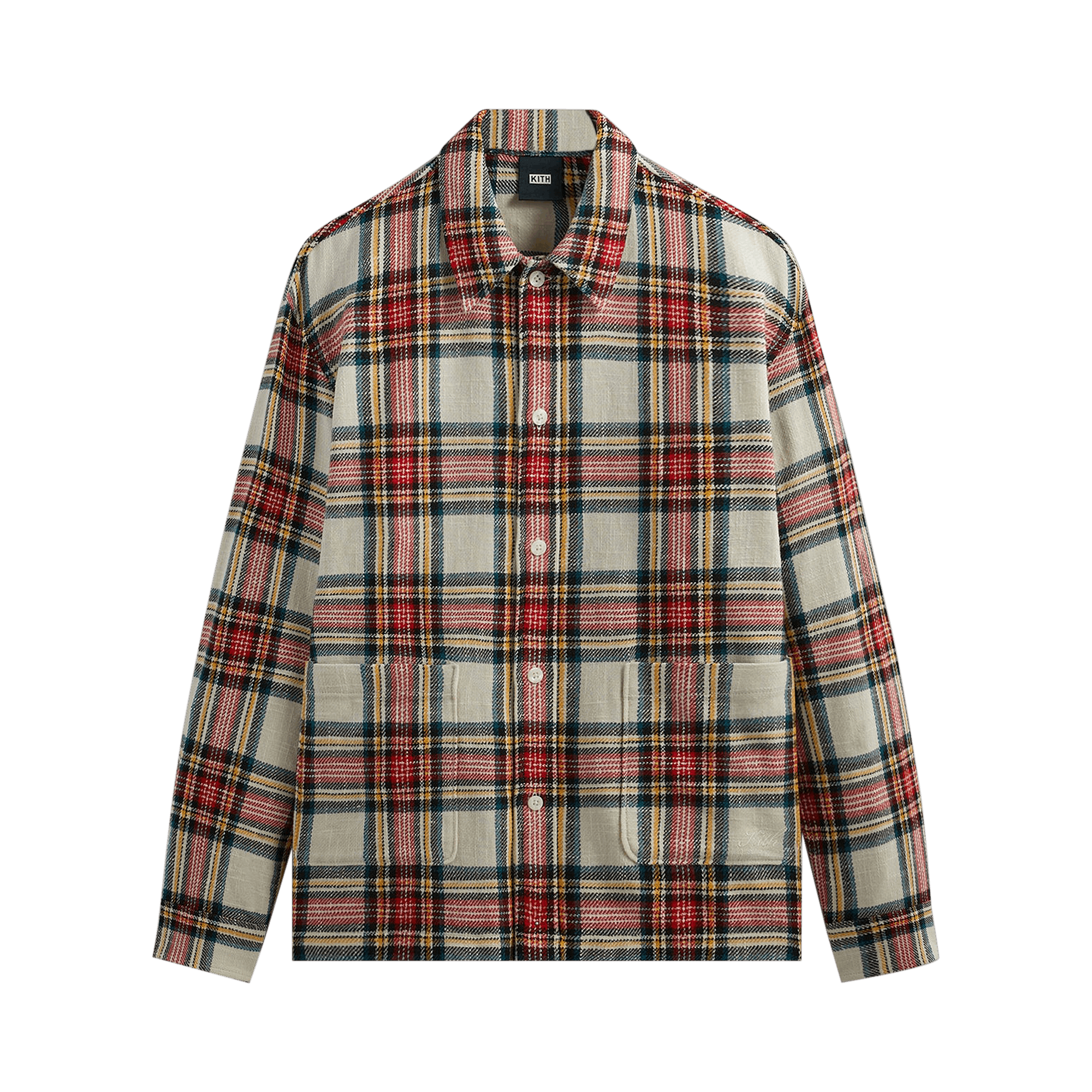 Kith Plaid Boxy Collared Overshirt 'Fame'