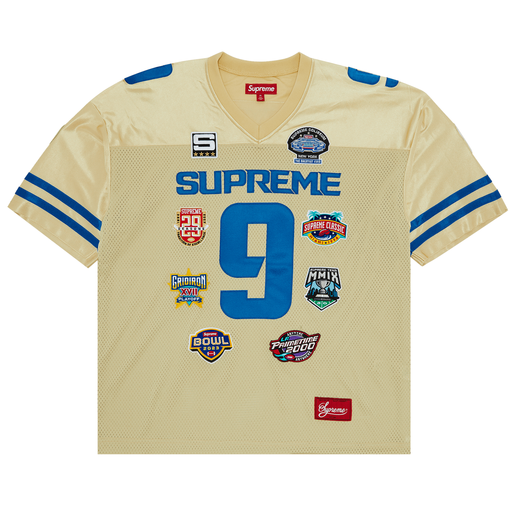 Supreme Championships Embroidered Football Jersey 'Gold'