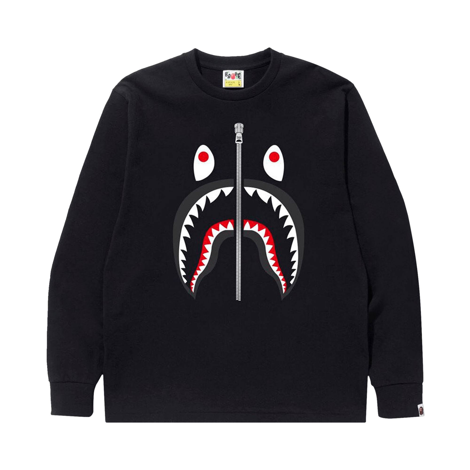 BAPE Shark Long-Sleeve Tee 'Black'