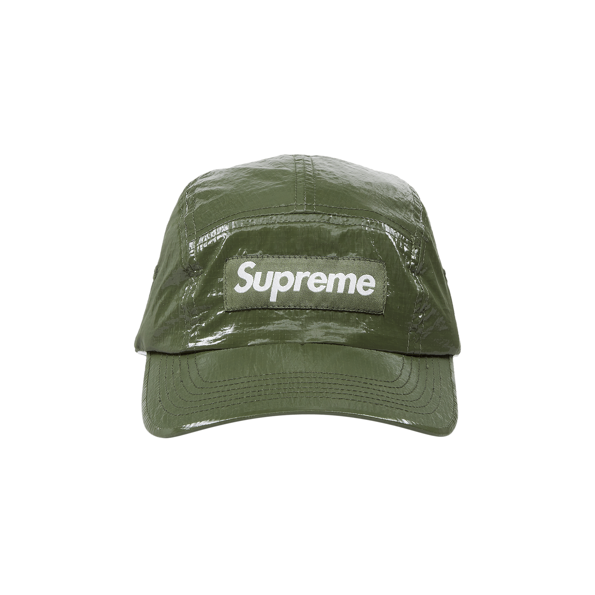 Supreme Gloss Ripstop Camp Cap 'Olive'