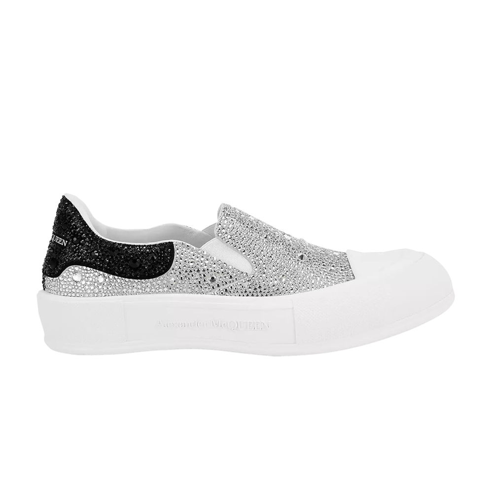 Deck Plimsoll Slip-On 'White Black Crystal'
