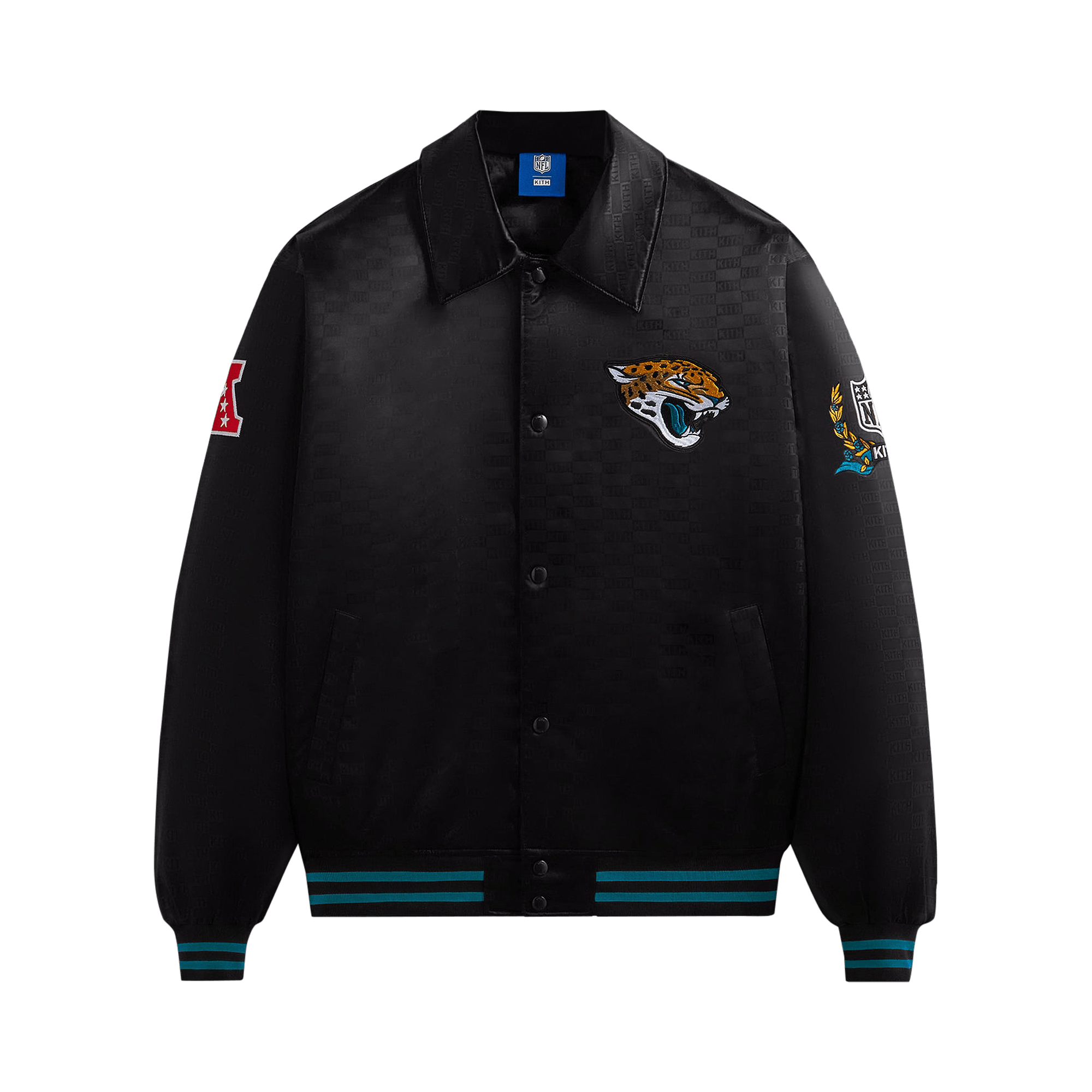 Kith For The NFL: Jaguars Satin Bomber Jacket 'Black'