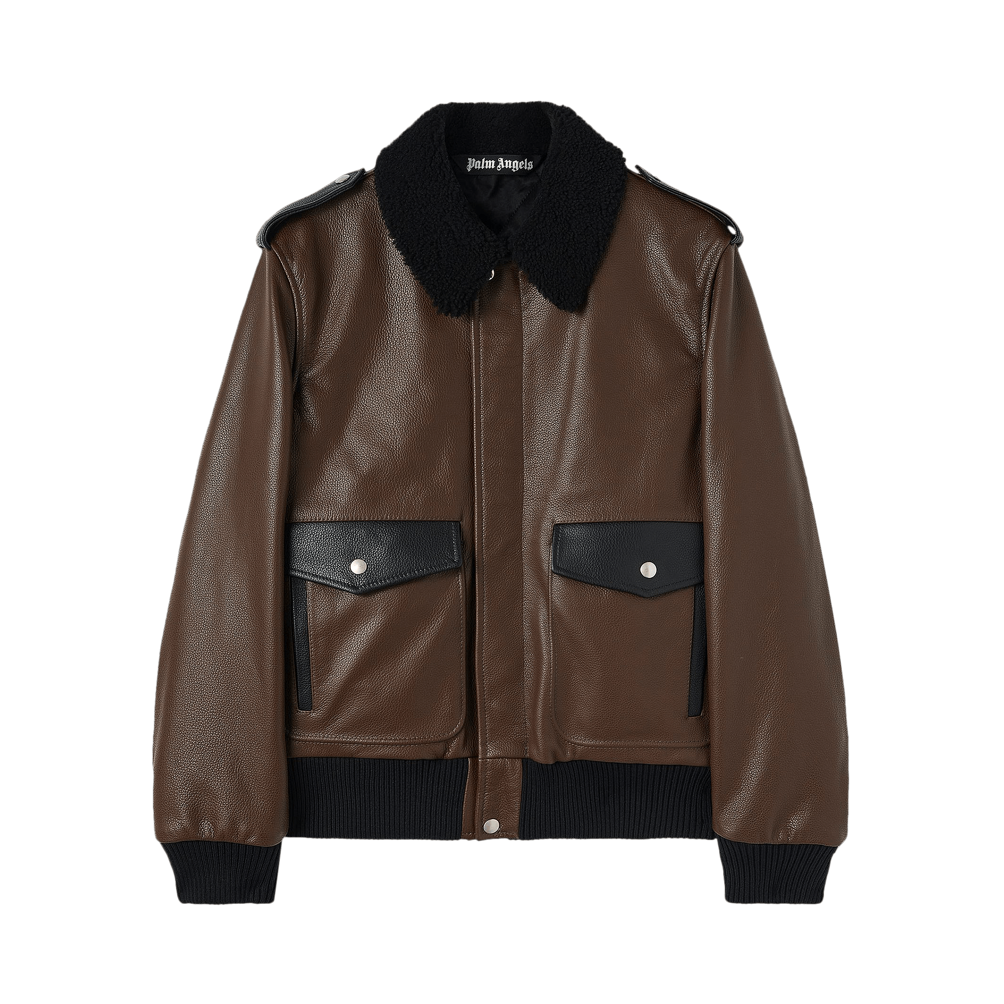 Palm Angels x Haas MoneyGram Racing Aviator Jacket 'Brown/Black'