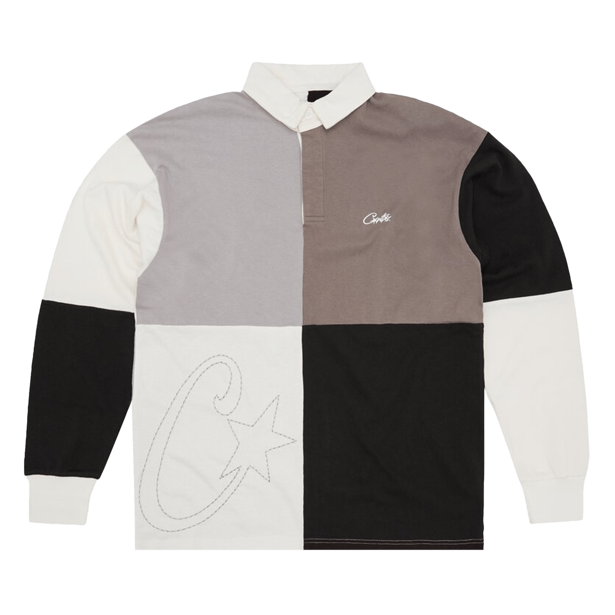 Corteiz Rugby Shirt 'Greyscale'
