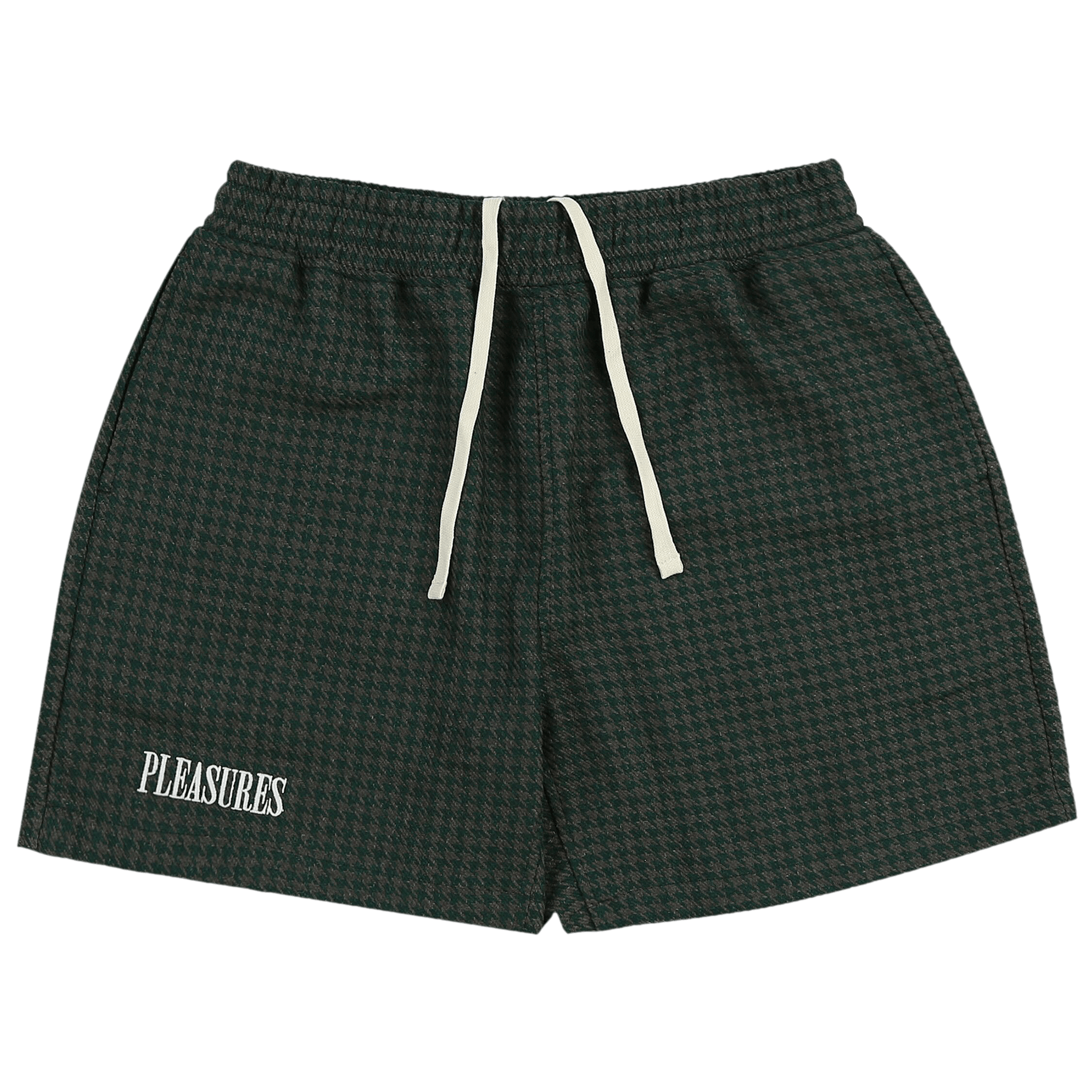 Pleasures Intercept Houndstooth Shorts 'Forest Green'