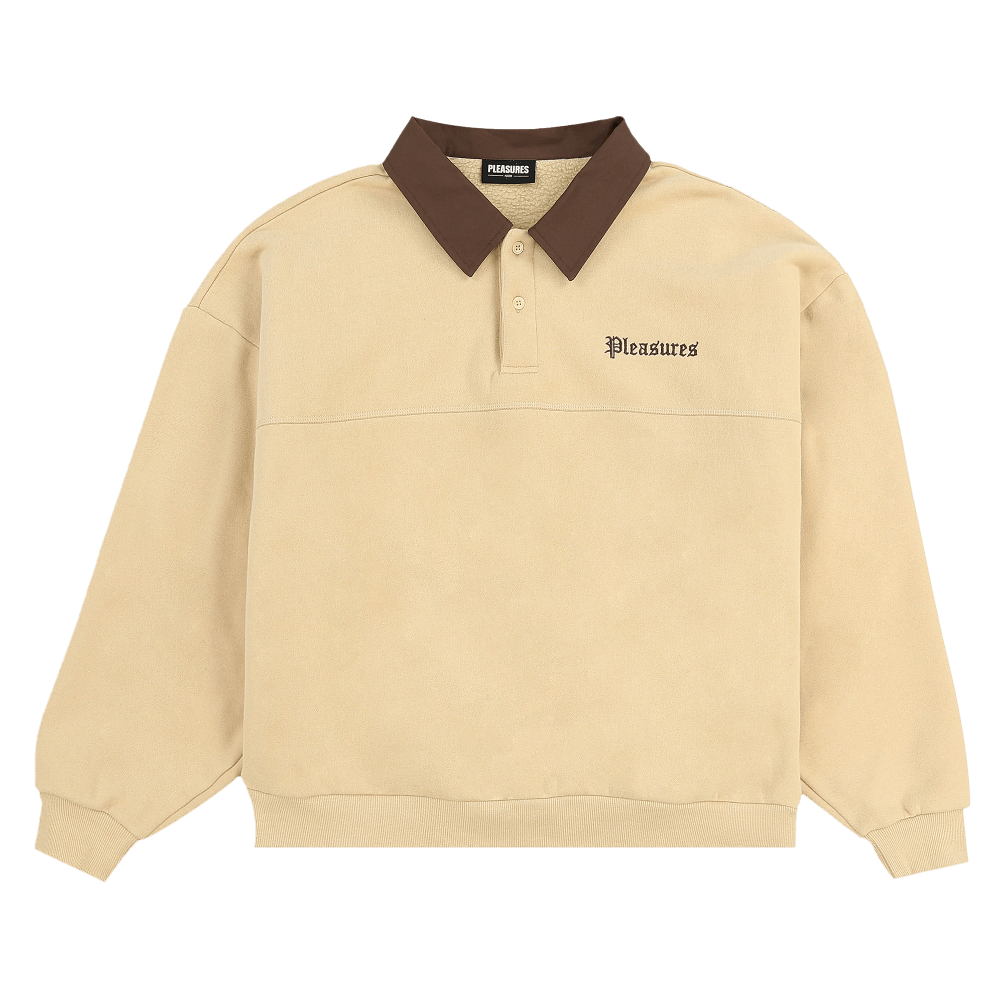 Pleasures Tweak Polo Sweatshirt 'Tan'
