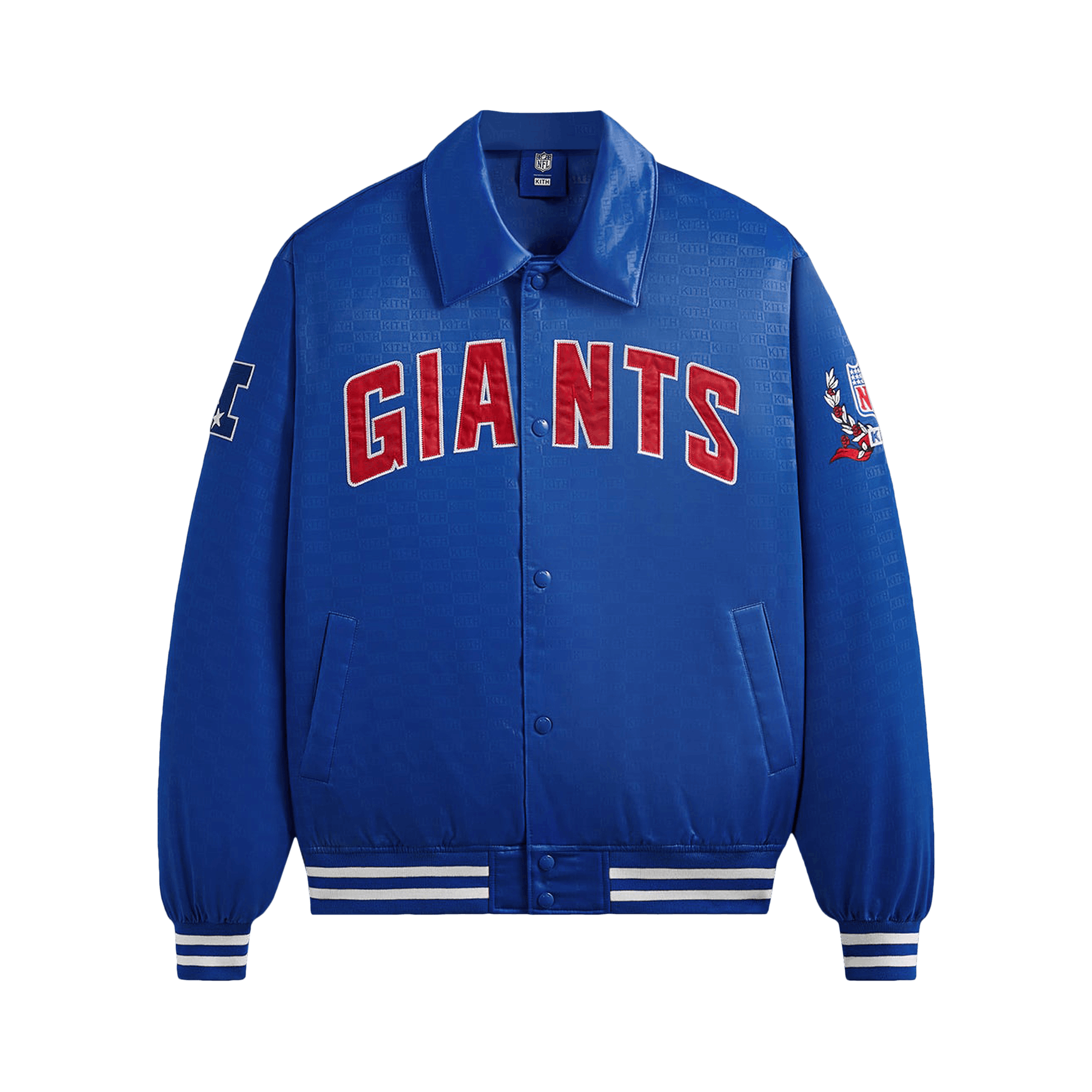 Kith For The NFL: Giants Satin Bomber Jacket 'Current'