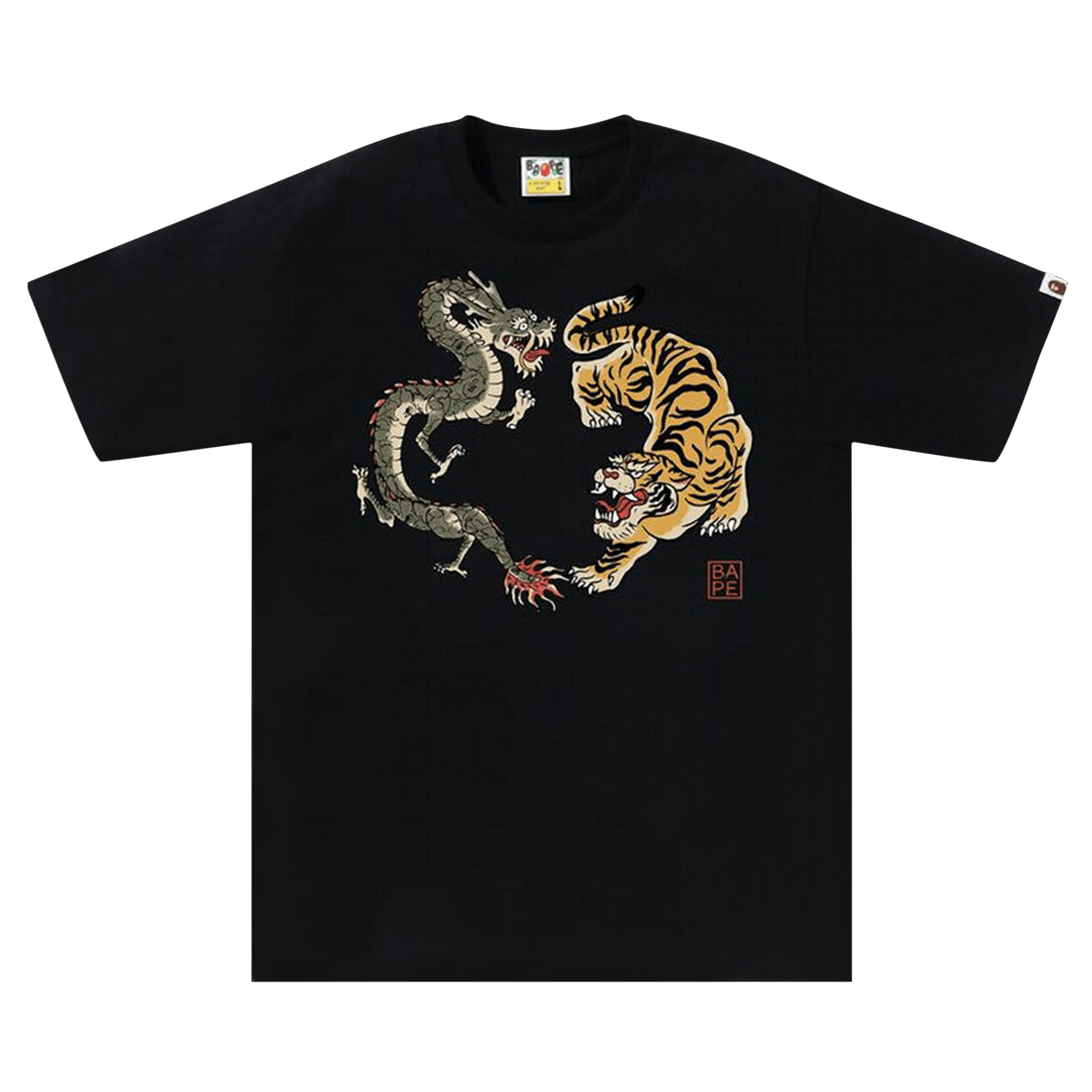 BAPE Japan Culture Tiger and Dragon Tee 'Black'