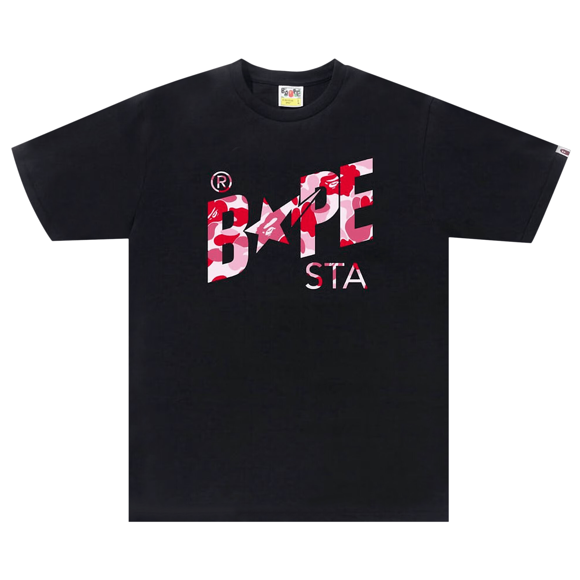 BAPE ABC Camo Sta Logo Tee 'Black/Pink'