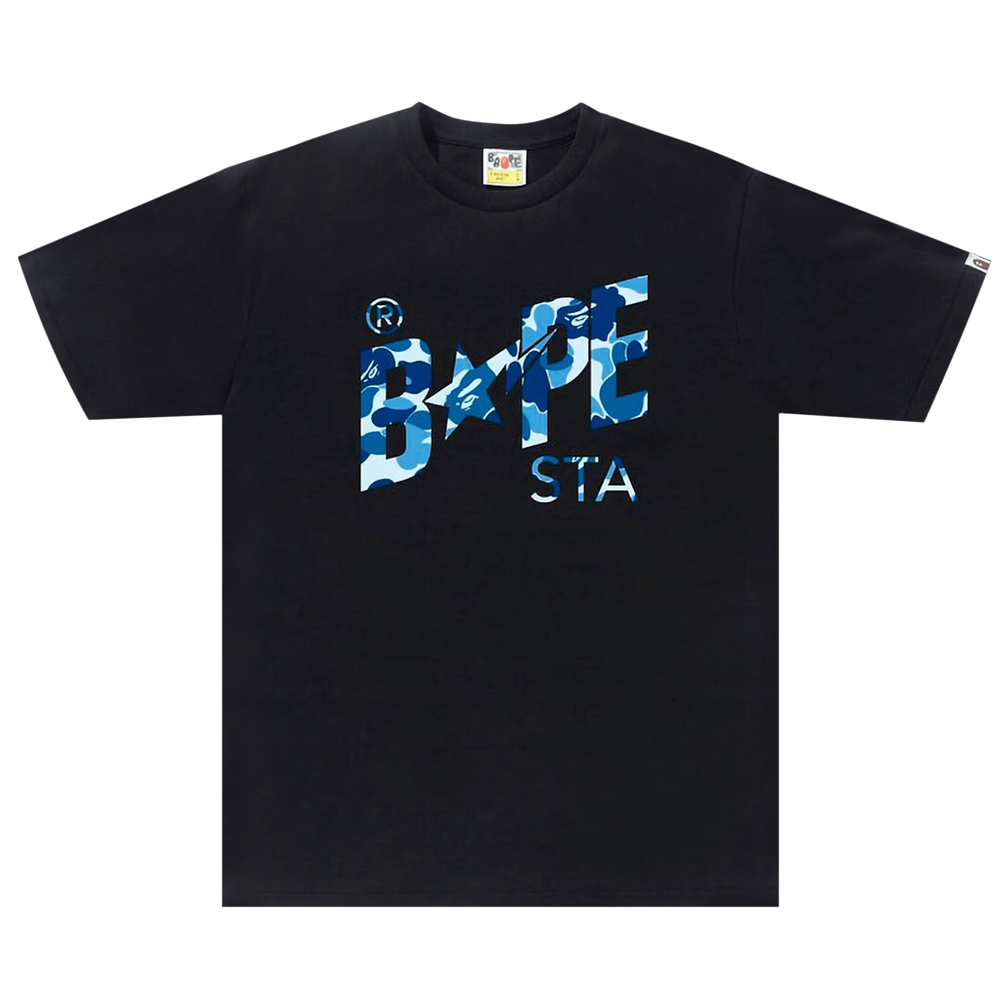 BAPE ABC Camo Sta Logo Tee 'Black/Blue'