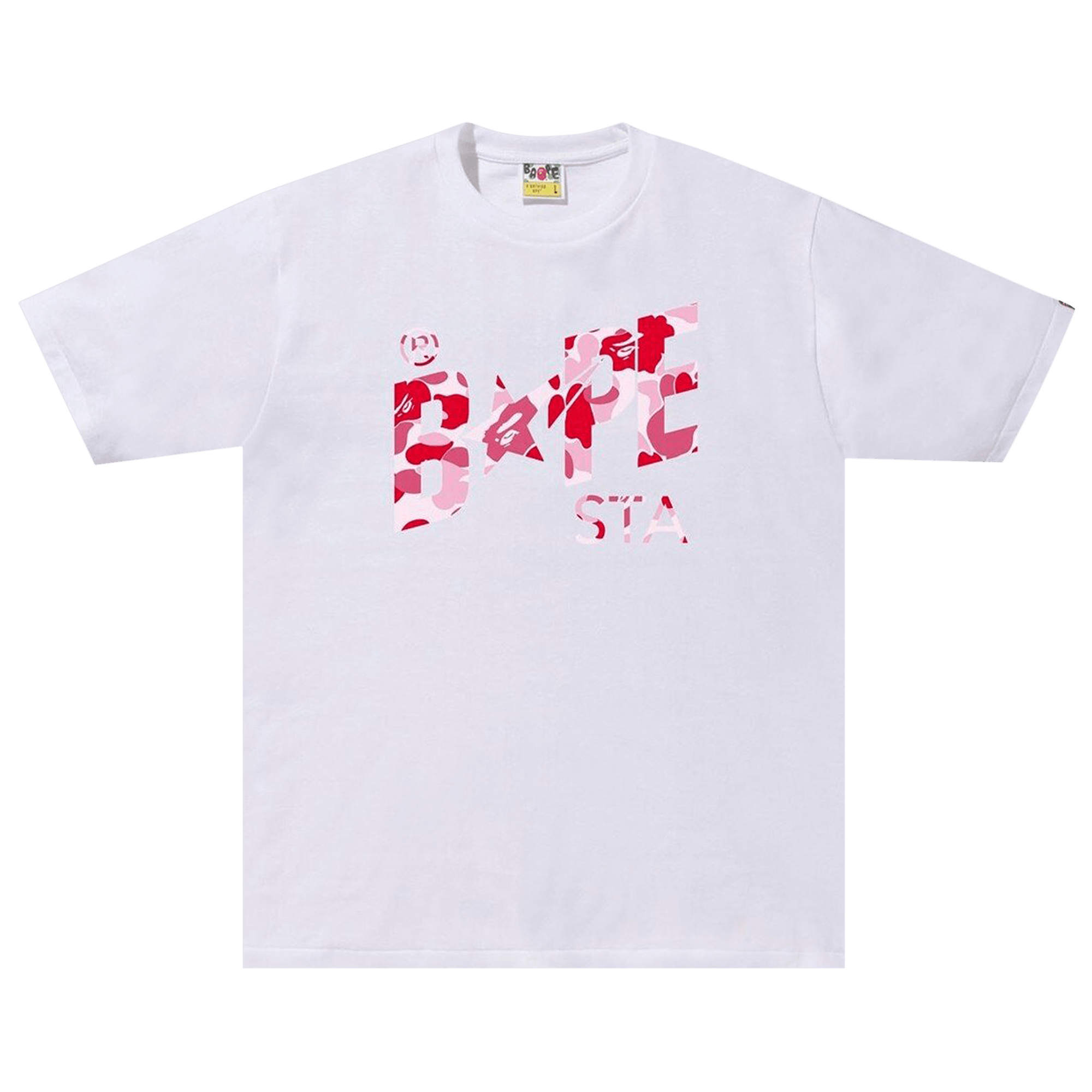 BAPE ABC Camo Sta Logo Tee 'White/Pink'
