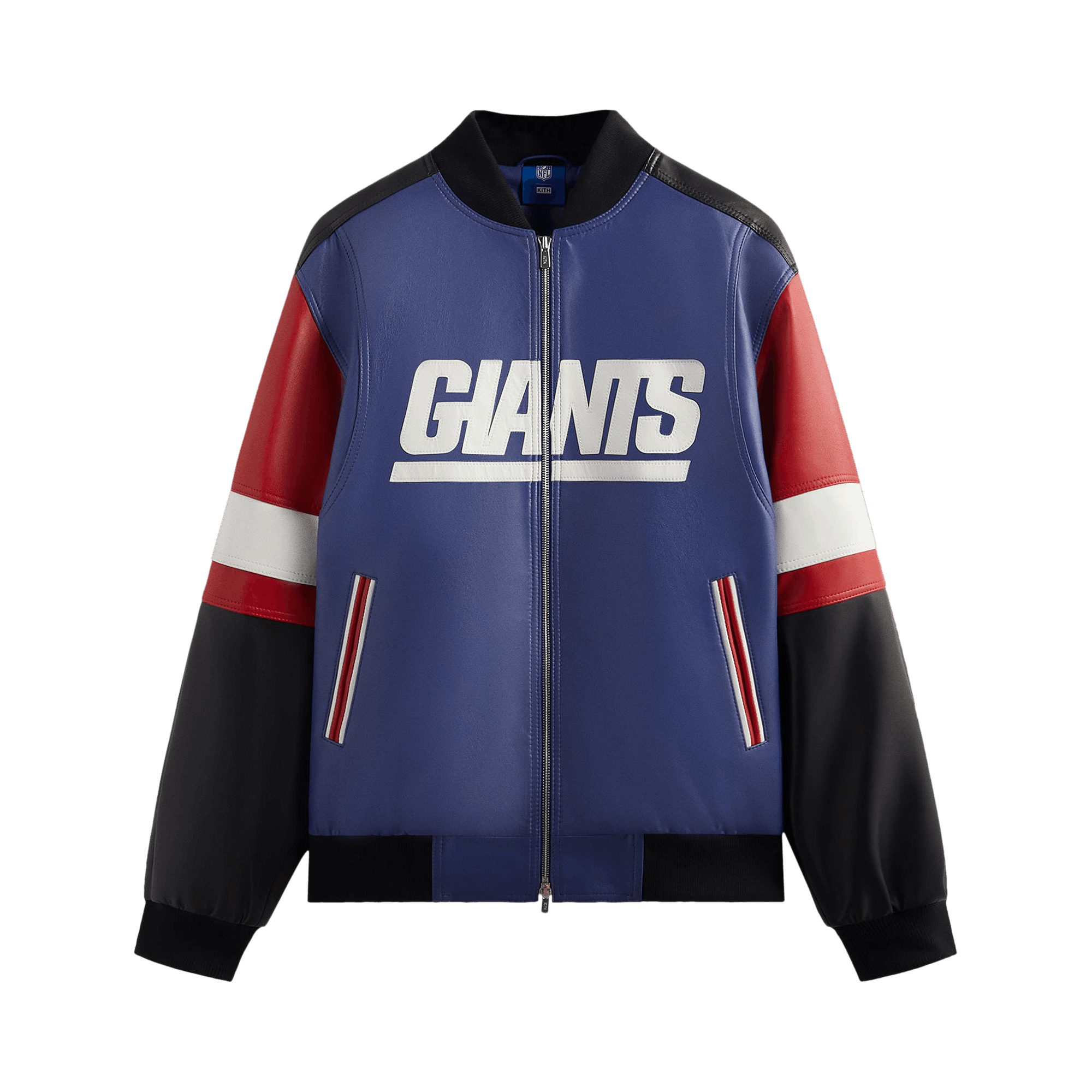Kith For The NFL: Giants Leather Jacket 'Current'