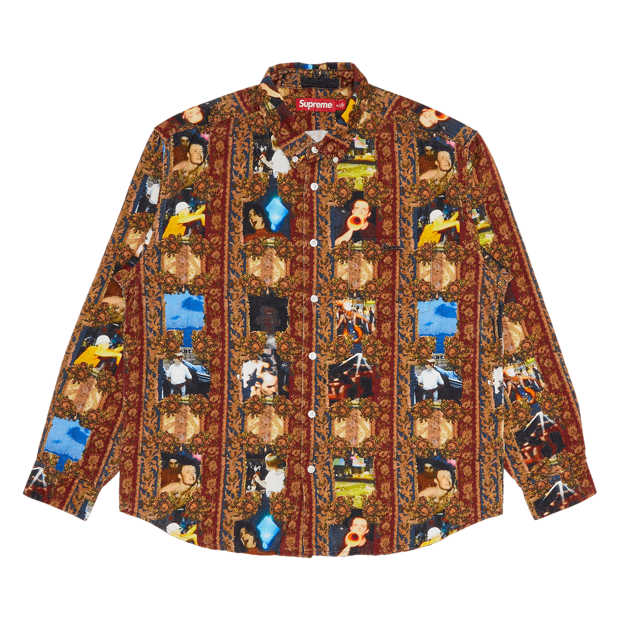 Supreme x Mark Leckey Hardcore Printed Corduroy Shirt 'Multicolor'