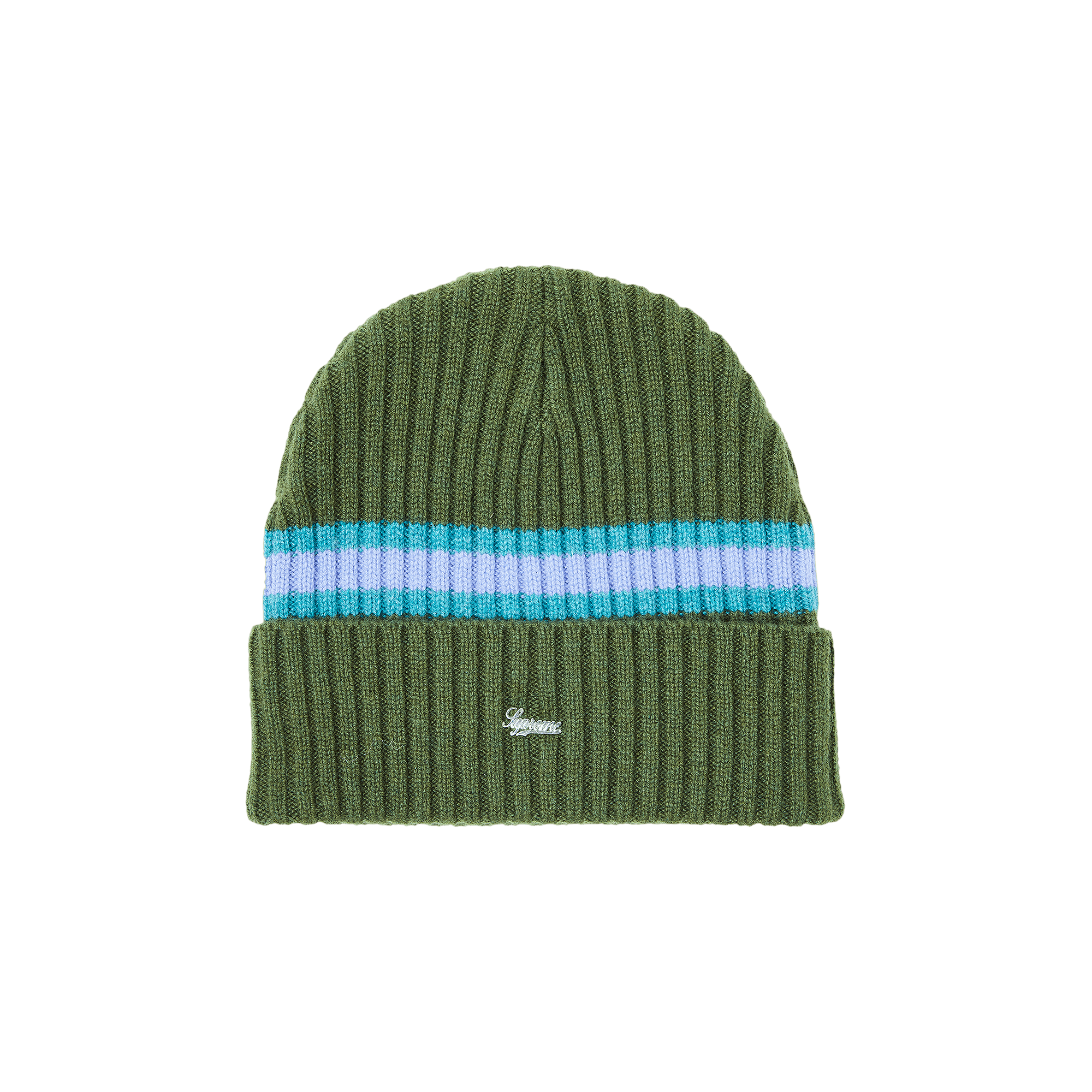 Supreme Stripe Cashmere Beanie 'Olive'