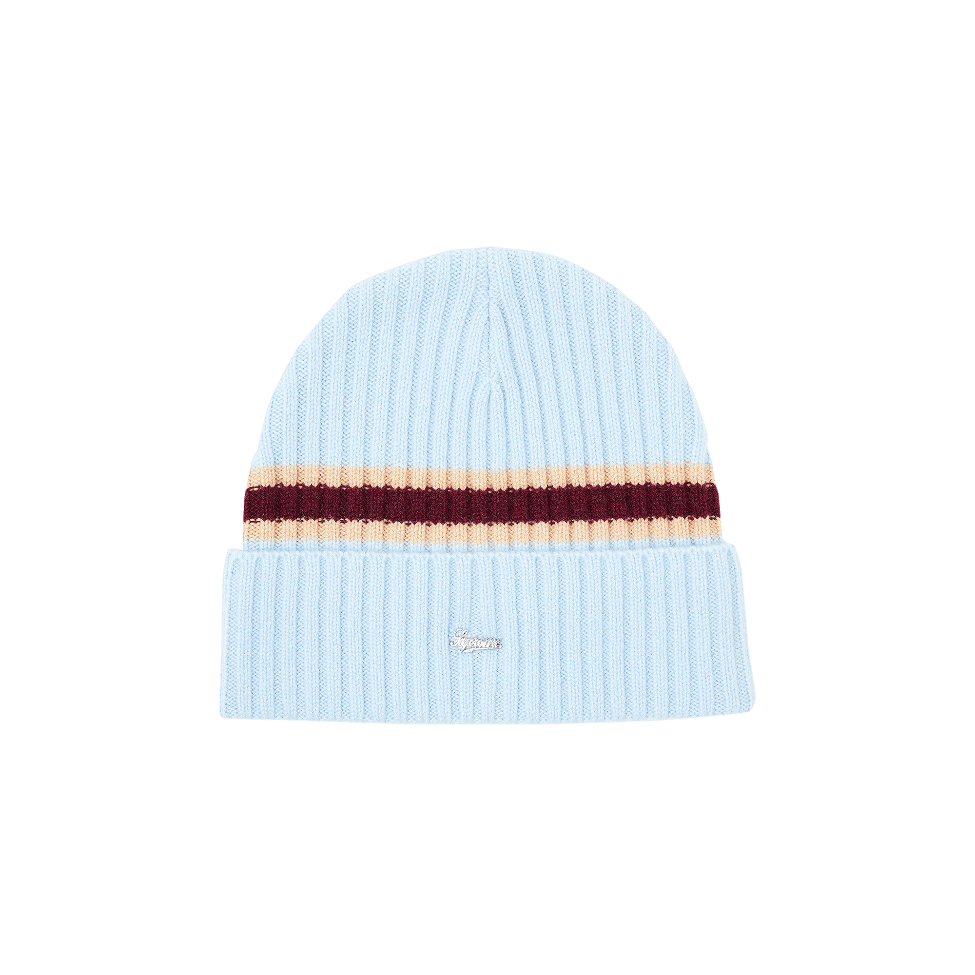 Supreme Stripe Cashmere Beanie 'Pale Blue'