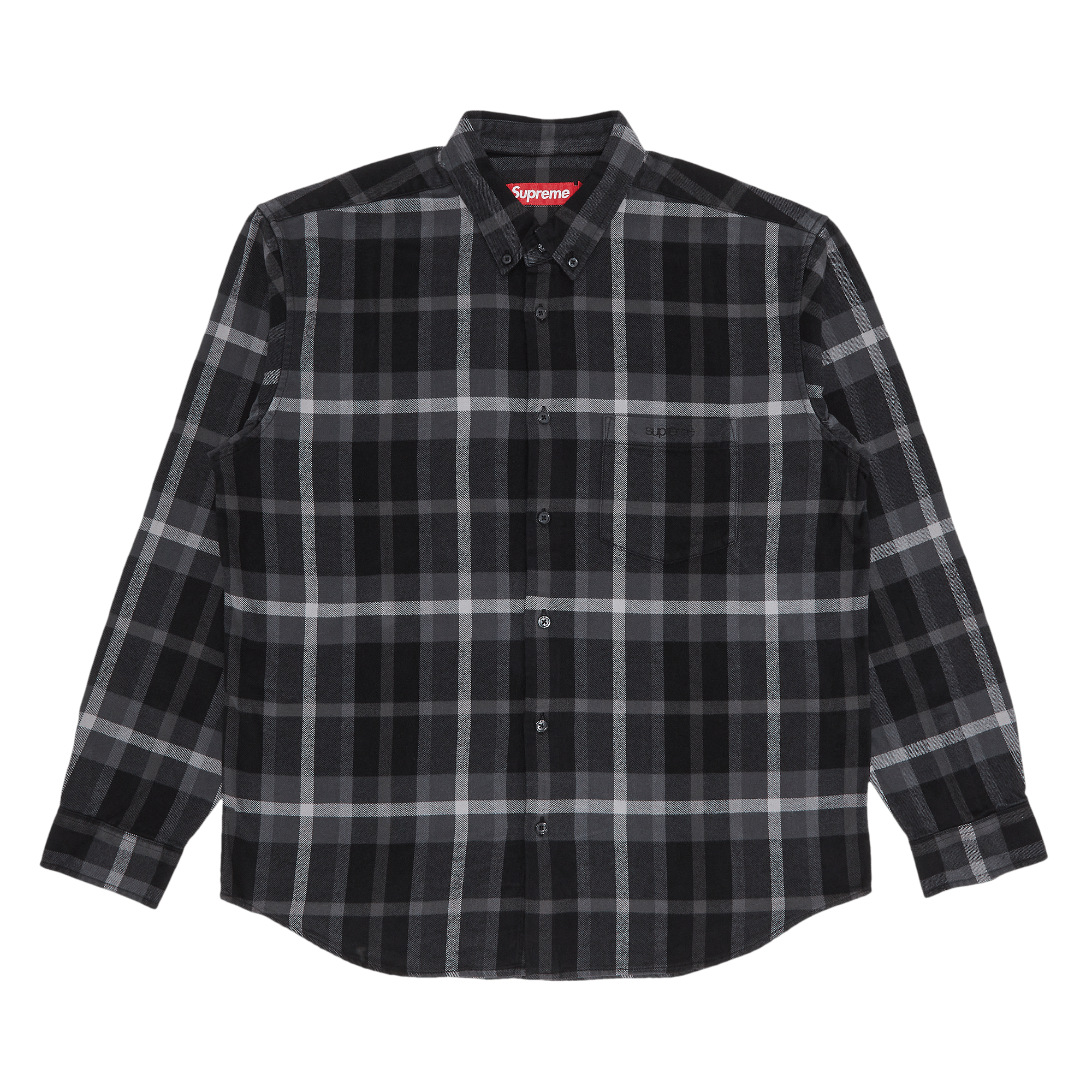 Supreme Plaid Flannel Shirt 'Black'