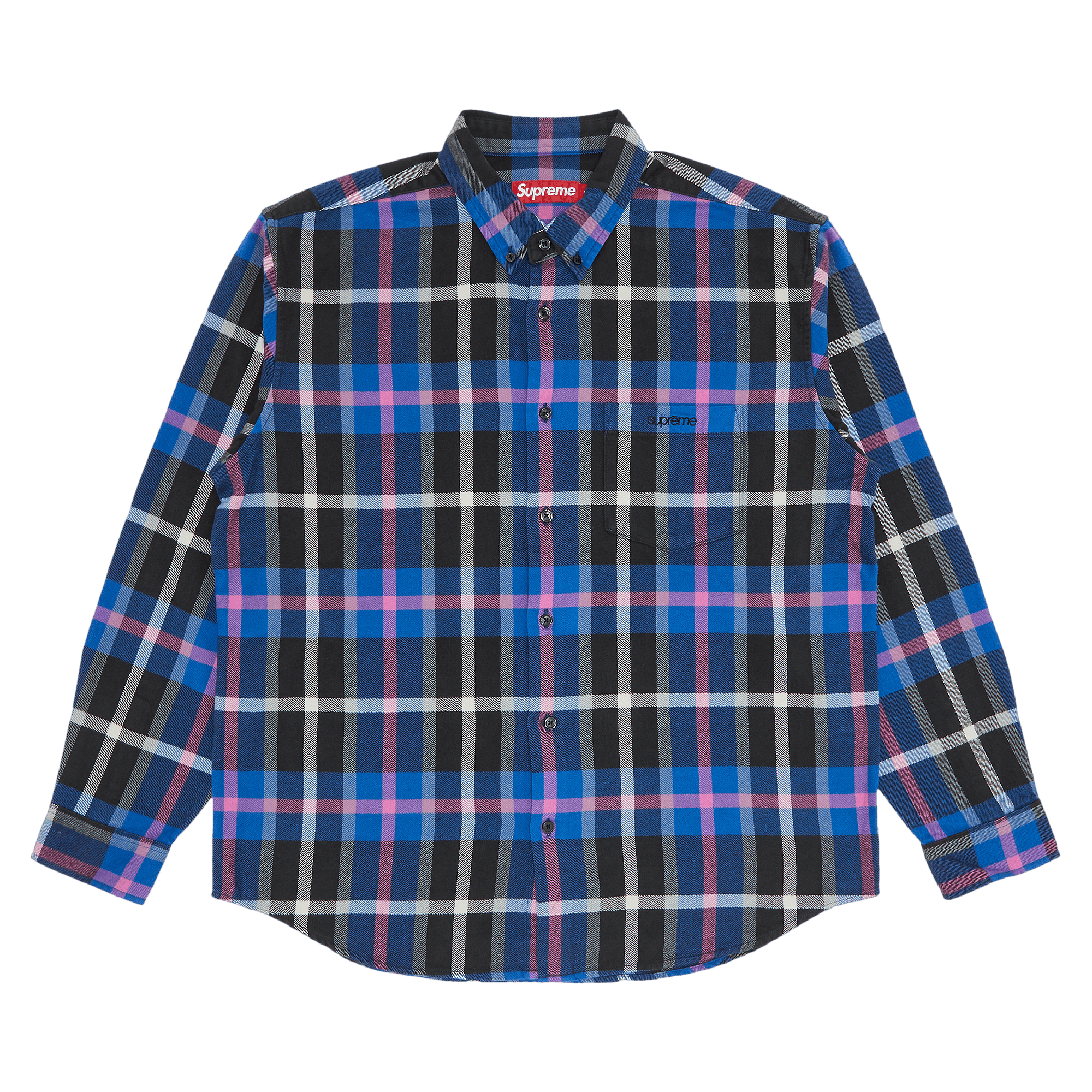 Supreme Plaid Flannel Shirt 'Blue'