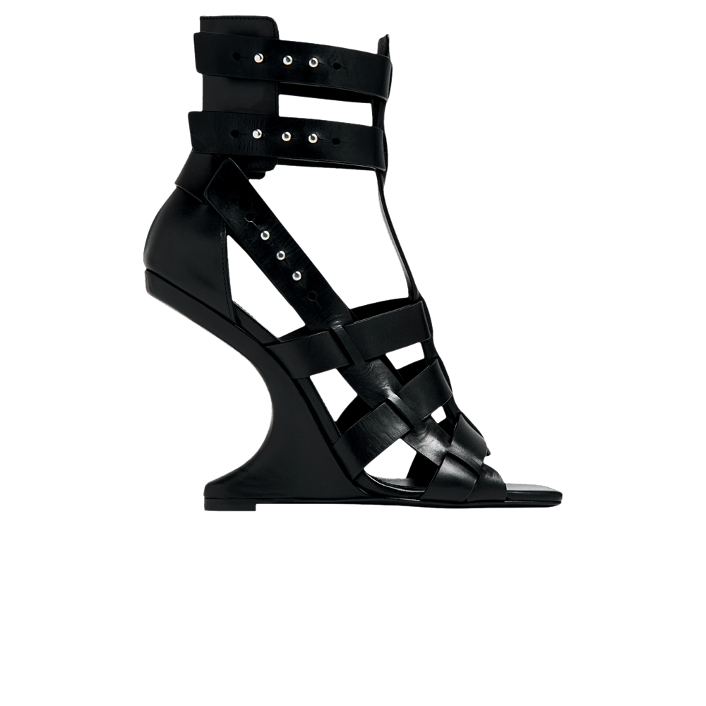 【Rick Owens】Porterville Cantilever 8 Twisted ヒール Rick Owens Women's' Cantilever 8 Twisted Sandals in Black
