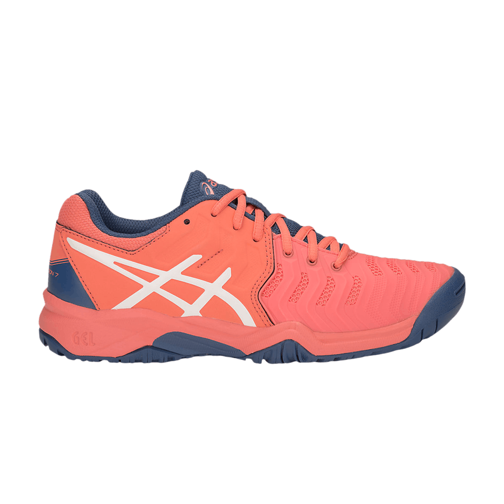 Asics Gel Resolution 7 GS 'Papaya Blue'