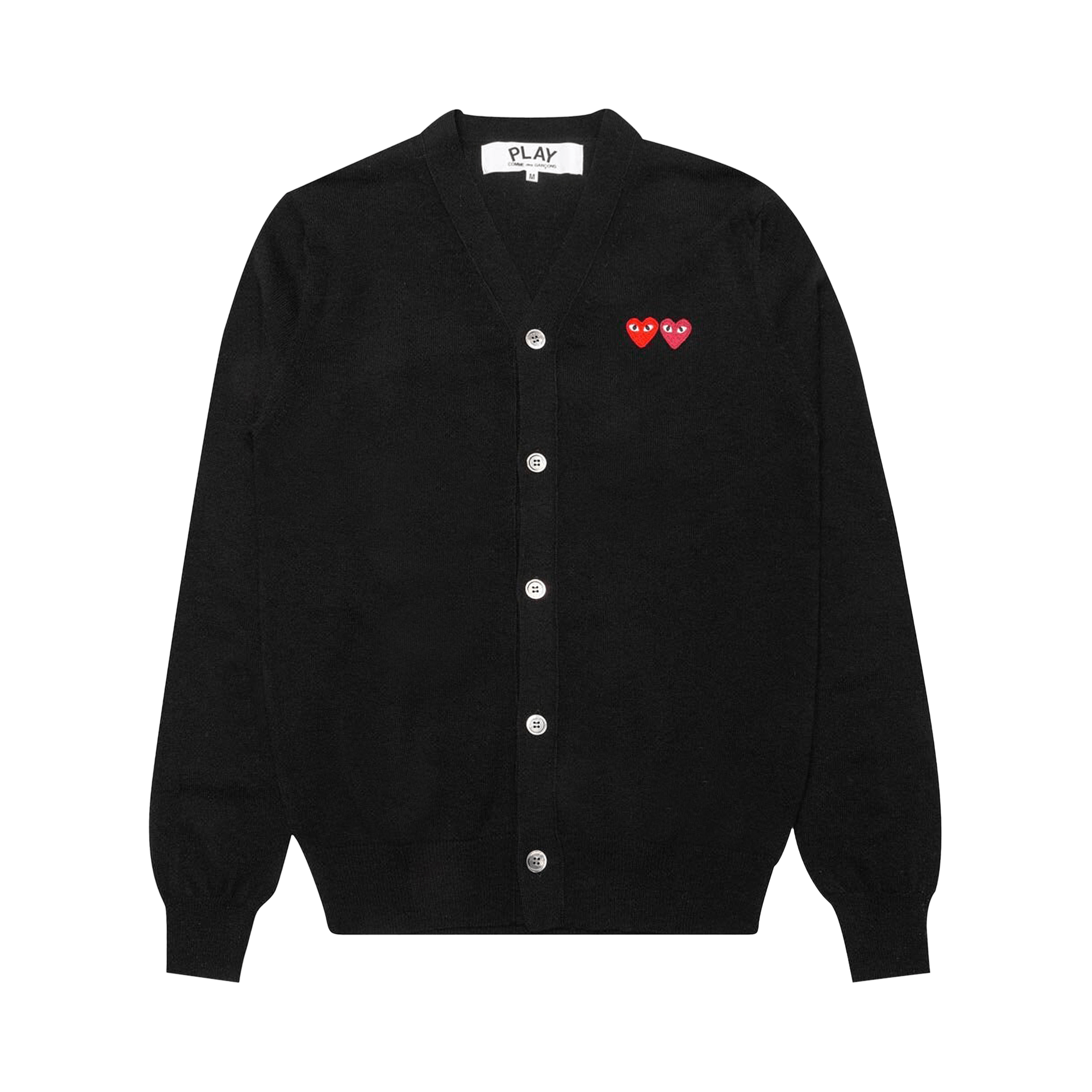 Comme des Garçons PLAY Double Heart Cardigan 'Black'