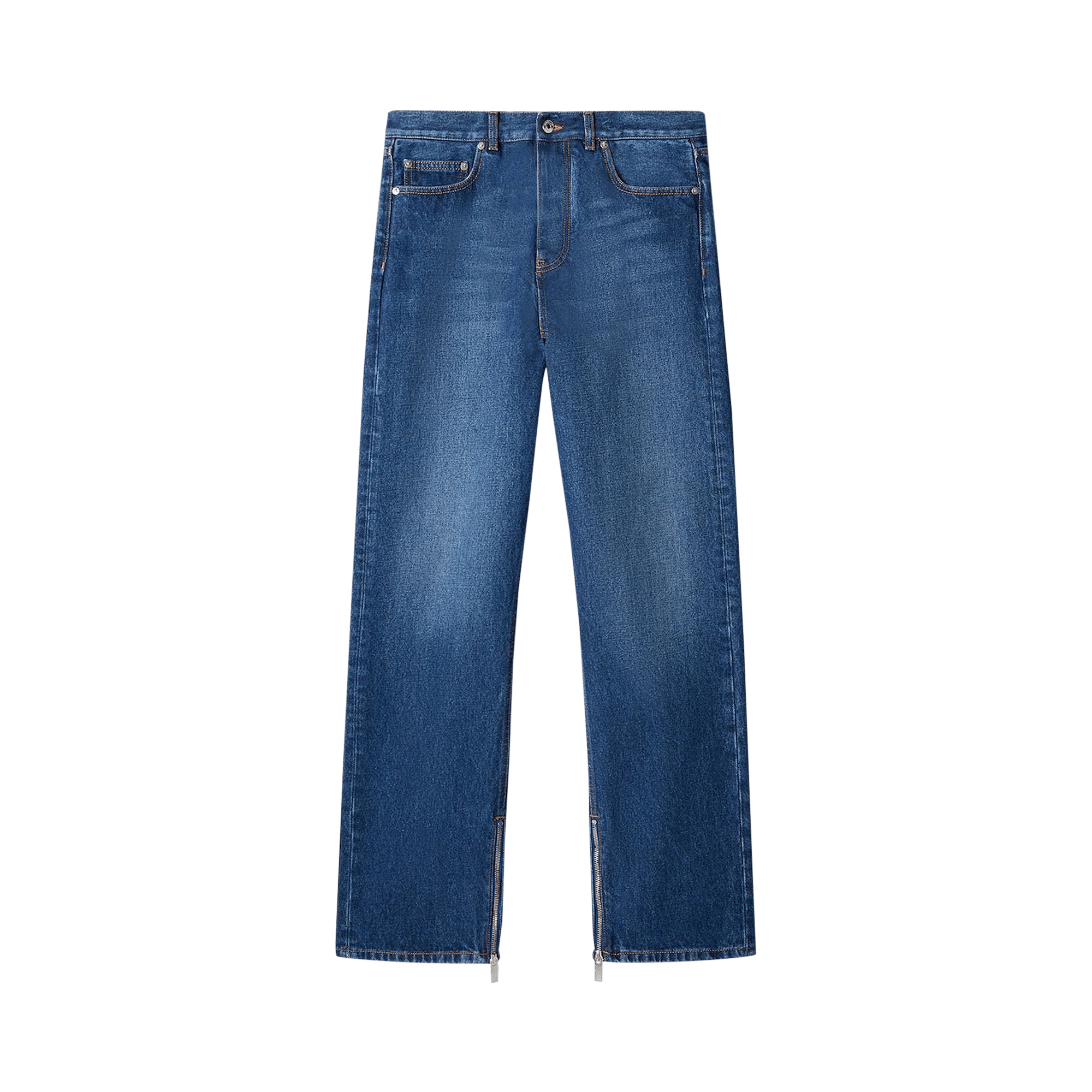 Off-White Arrow Tab Zip Detail Skate Jeans 'Medium Blue'