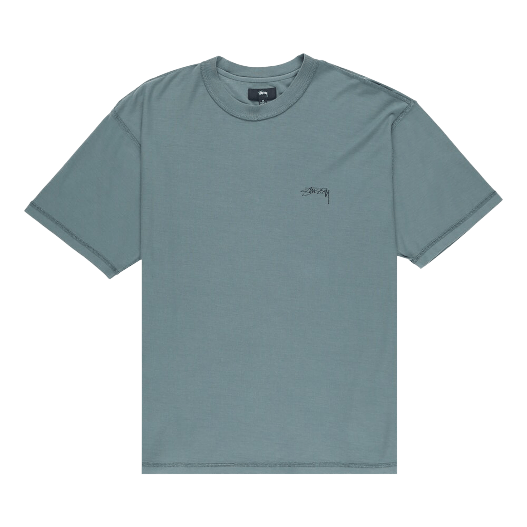 Stussy Pigment Dyed Inside Out Crewneck T-Shirt 'Teal'