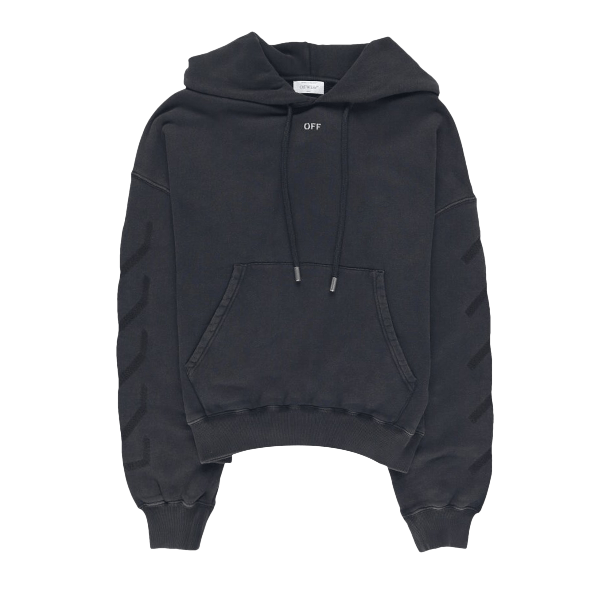 Off-White BW St. Matthew Over Hoodie 'Black/Grey'