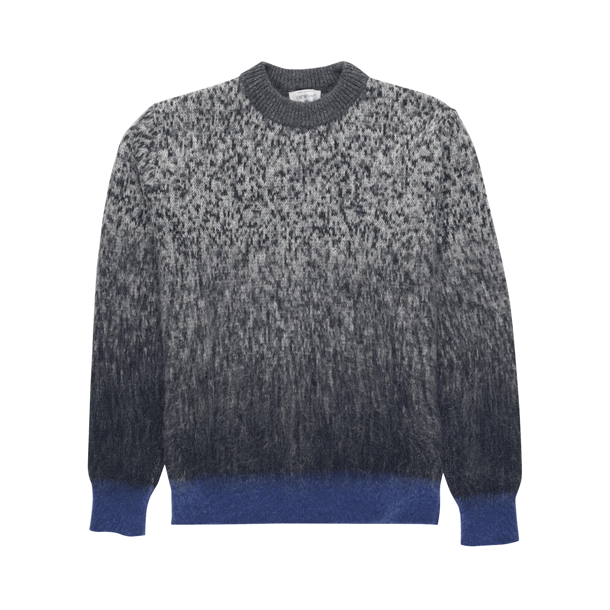 Off-White Mohair Degrade Arr Knit Crew 'Anthracite'