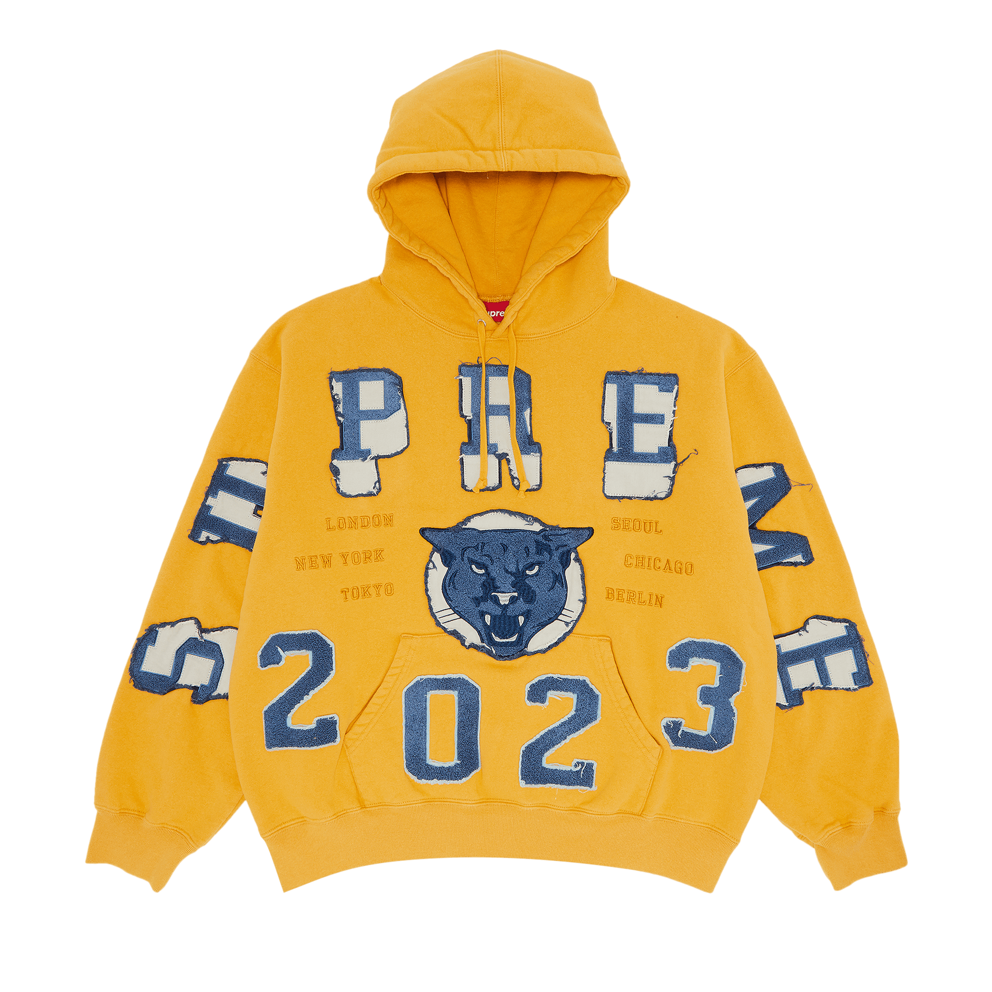Supreme Washed Panther Hooded Sweatshirt 'Dusty Gold'