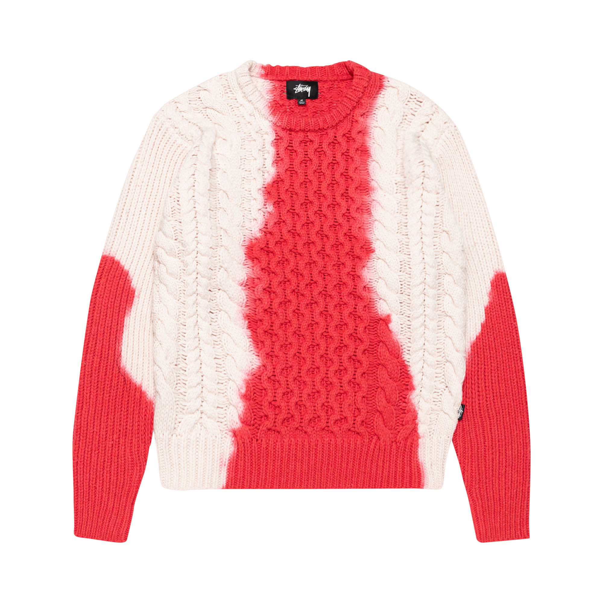 Stussy Tie Dye Fisherman Sweater 'Red'