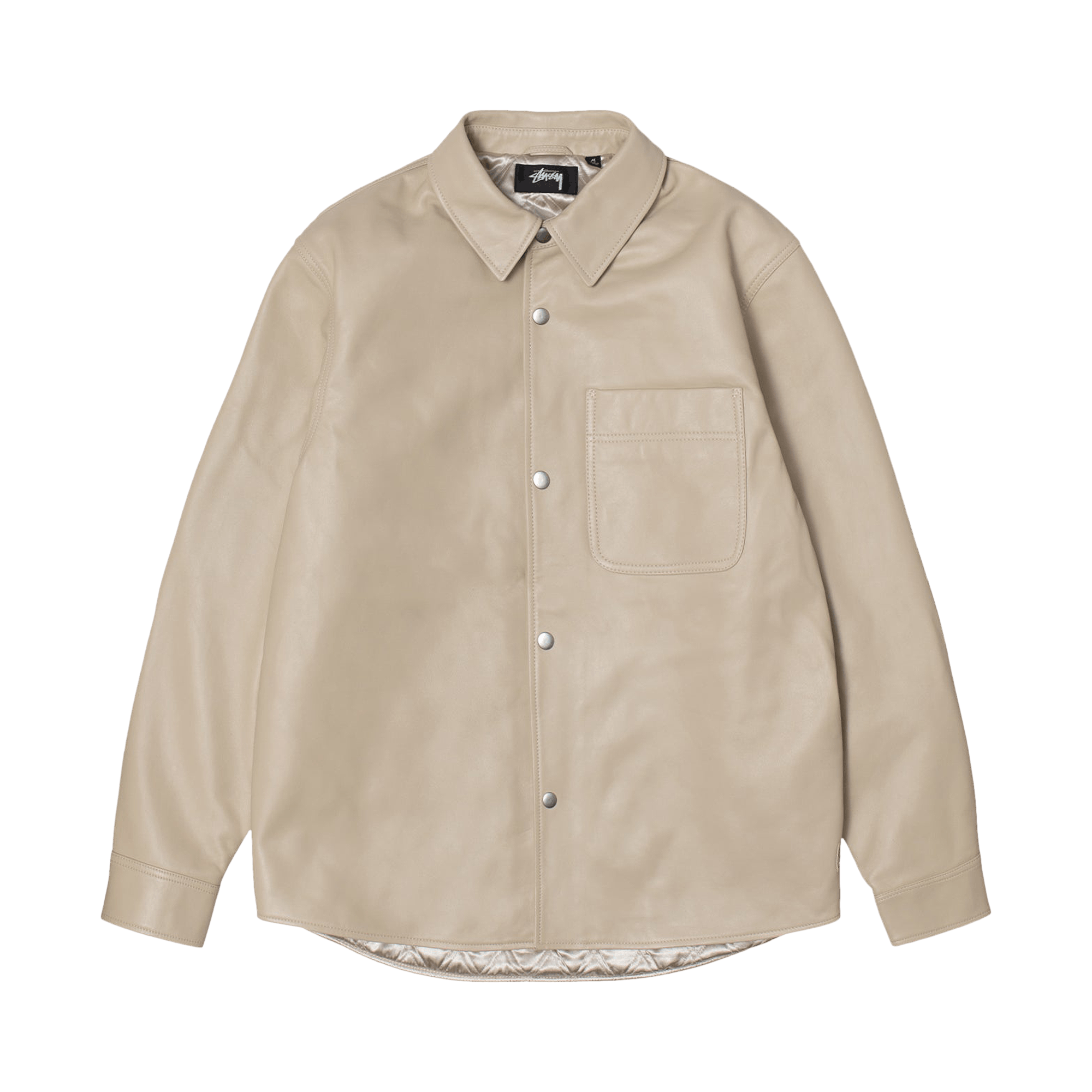 Stussy Leather Overshirt 'Natural'