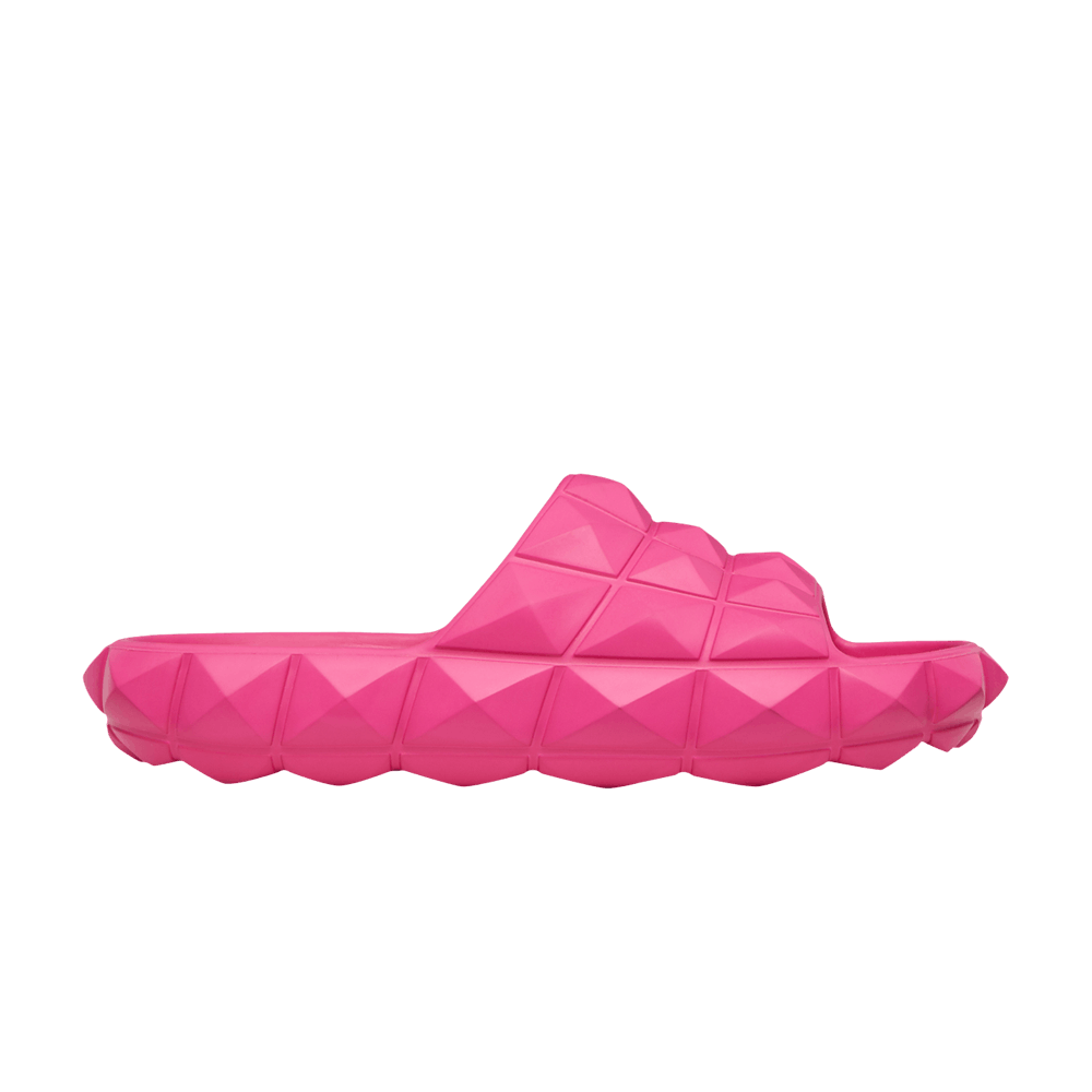 Valentino Rubber Wmns Roman Stud Turtle Slider 'Fuchsia'