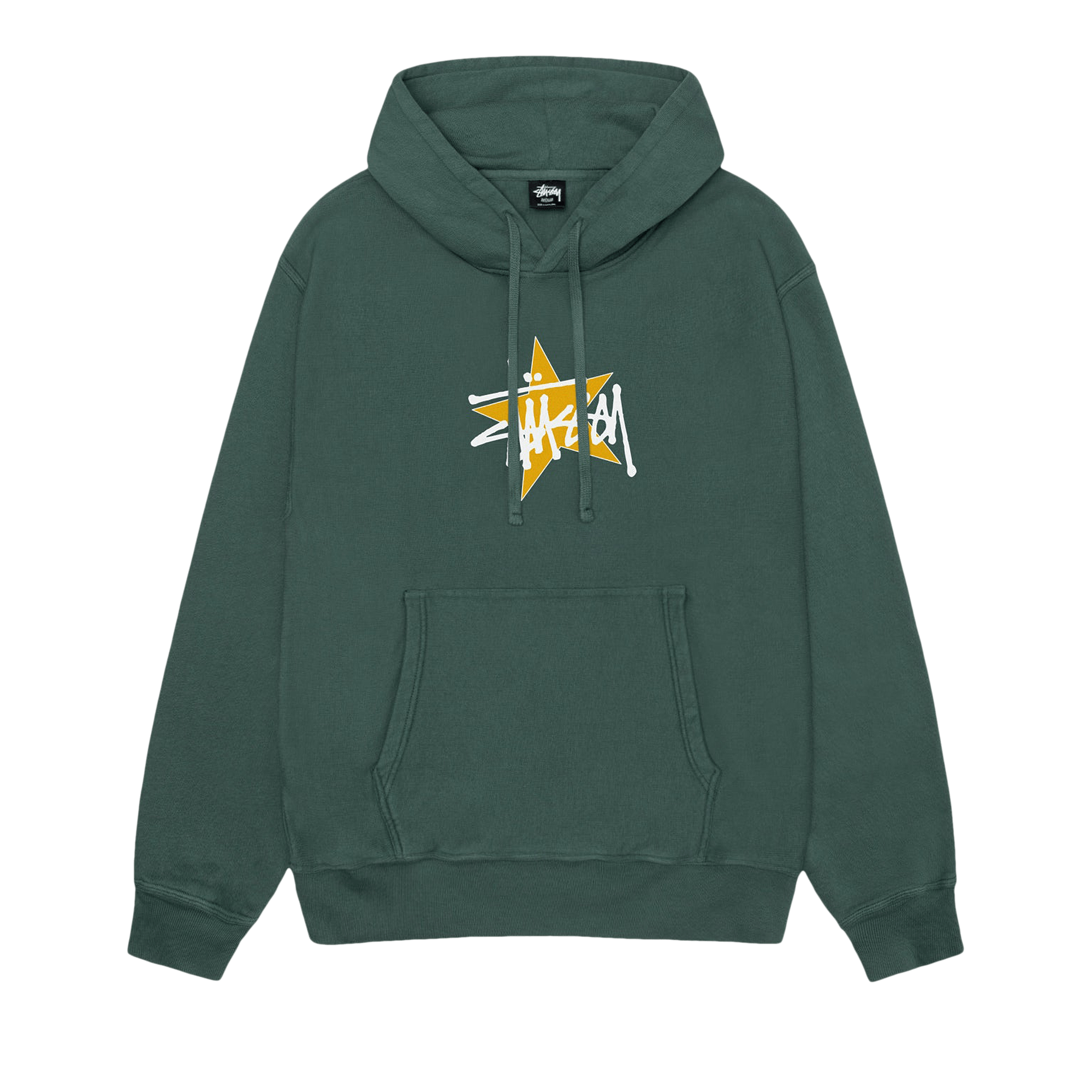 Stussy Star Hoodie Pigment Dyed 'Forest'