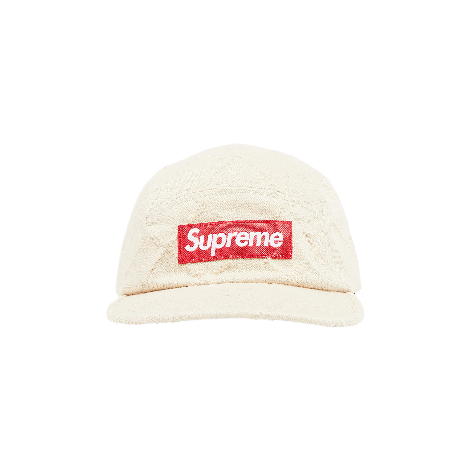 Supreme Punched Denim Camp Cap 'Dyed Beige'