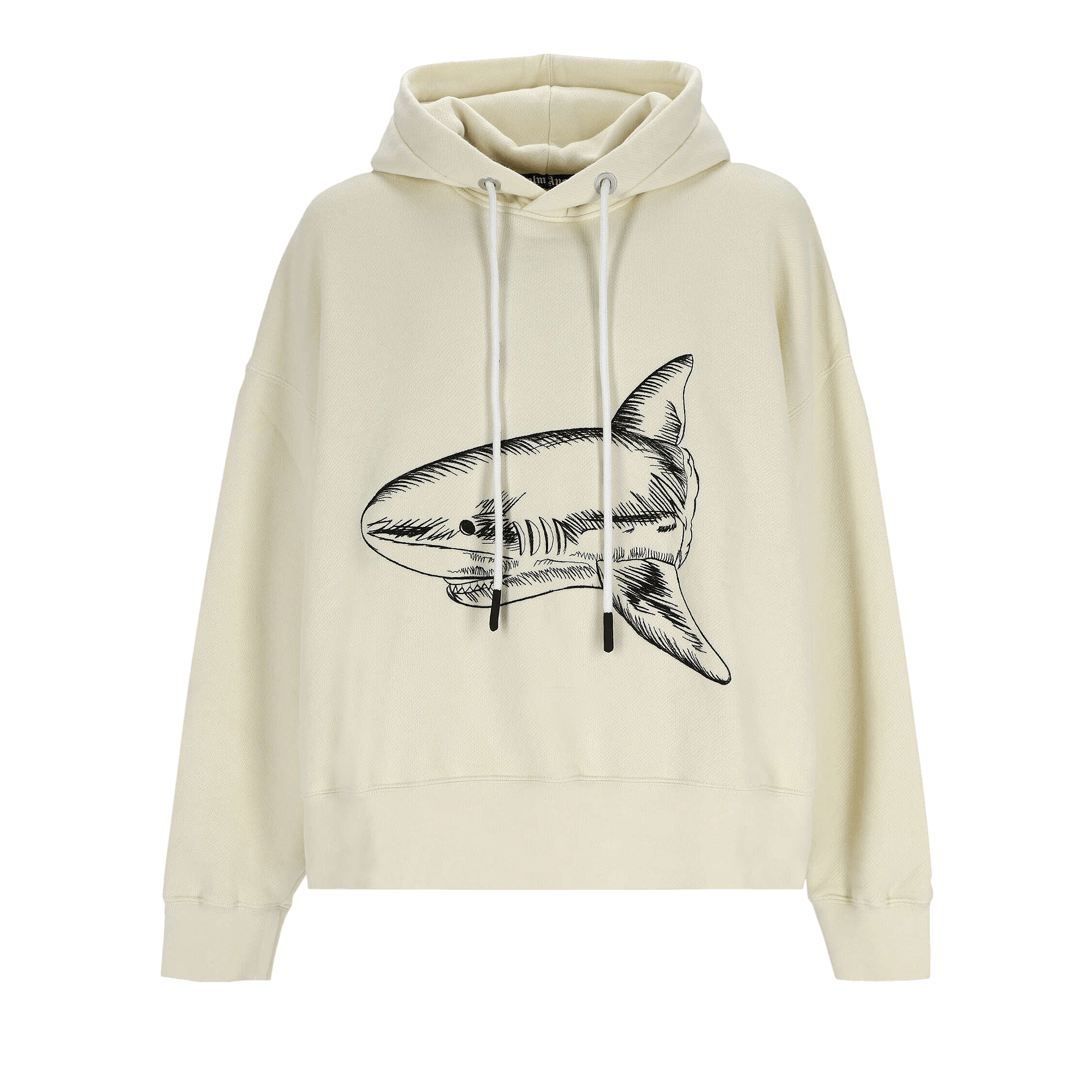 Palm Angels Split Shark Hoodie 'Butter'
