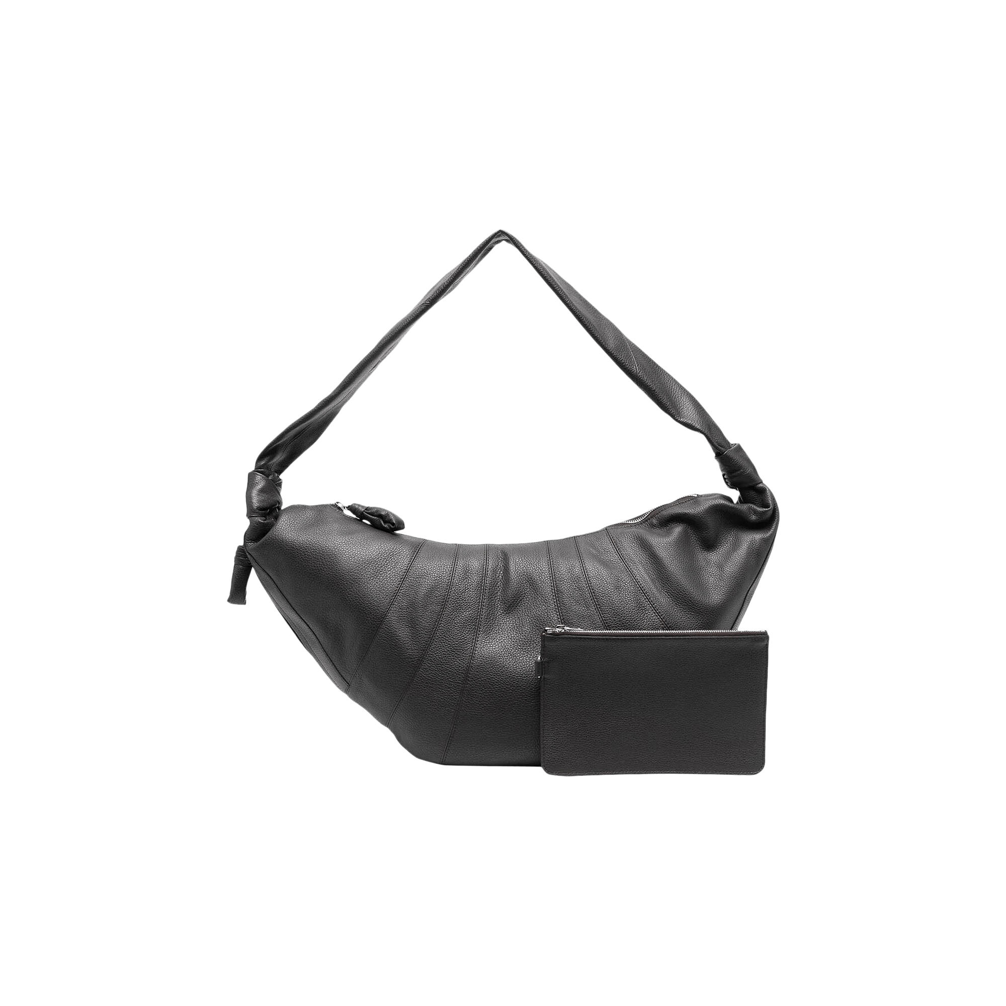 Lemaire Leather Large Croissant Bag 'Dark Chocolate'