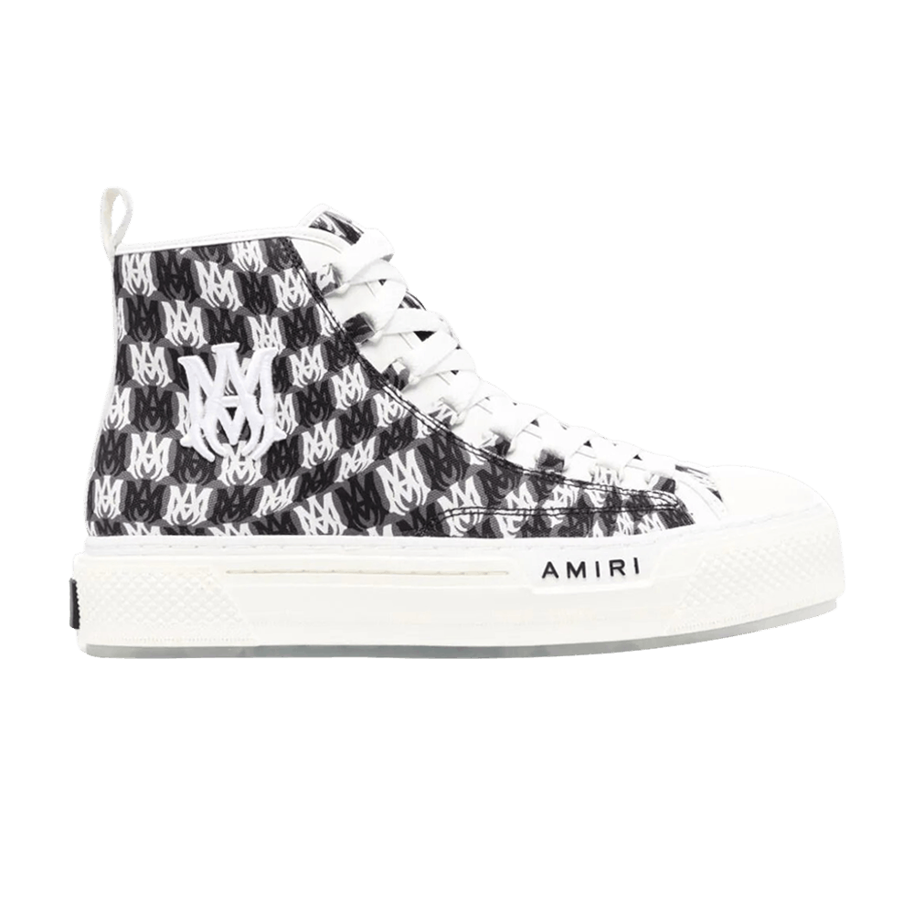 Buy Amiri Court High 'Allover Logo - White Black Buy Amiri Court High 'Allover Logo - White Black