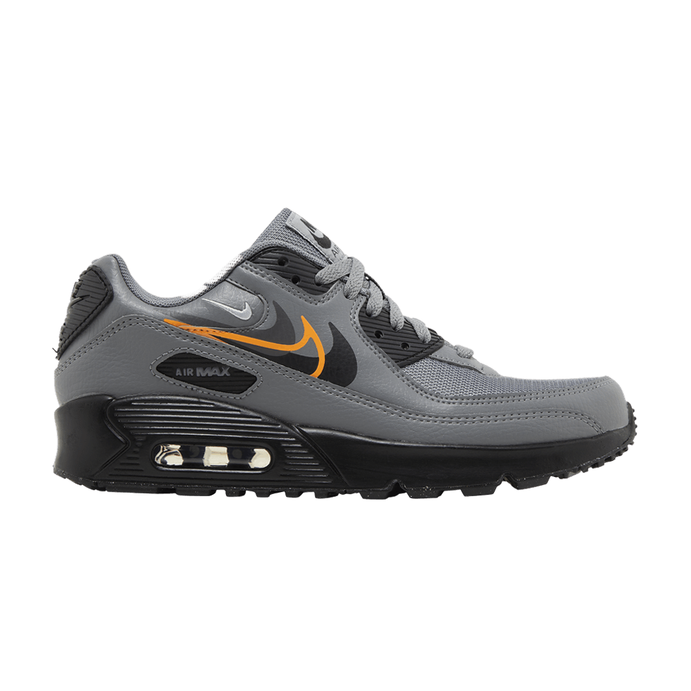 Nike Air Max 90 Next Nature GS 'Multi-Swoosh - Smoke Grey Mandarin'