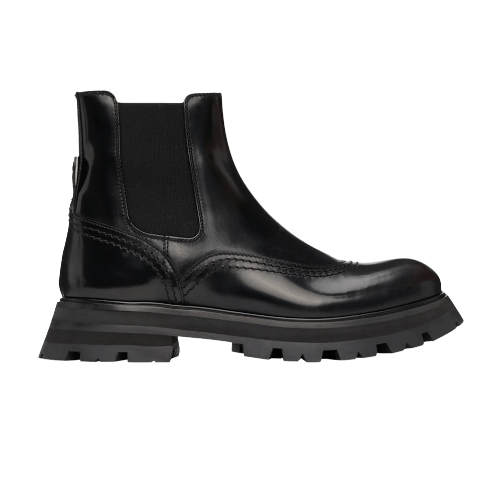 Alexander McQueen Wmns Wander Chelsea Ankle Boot 'Black Natural'