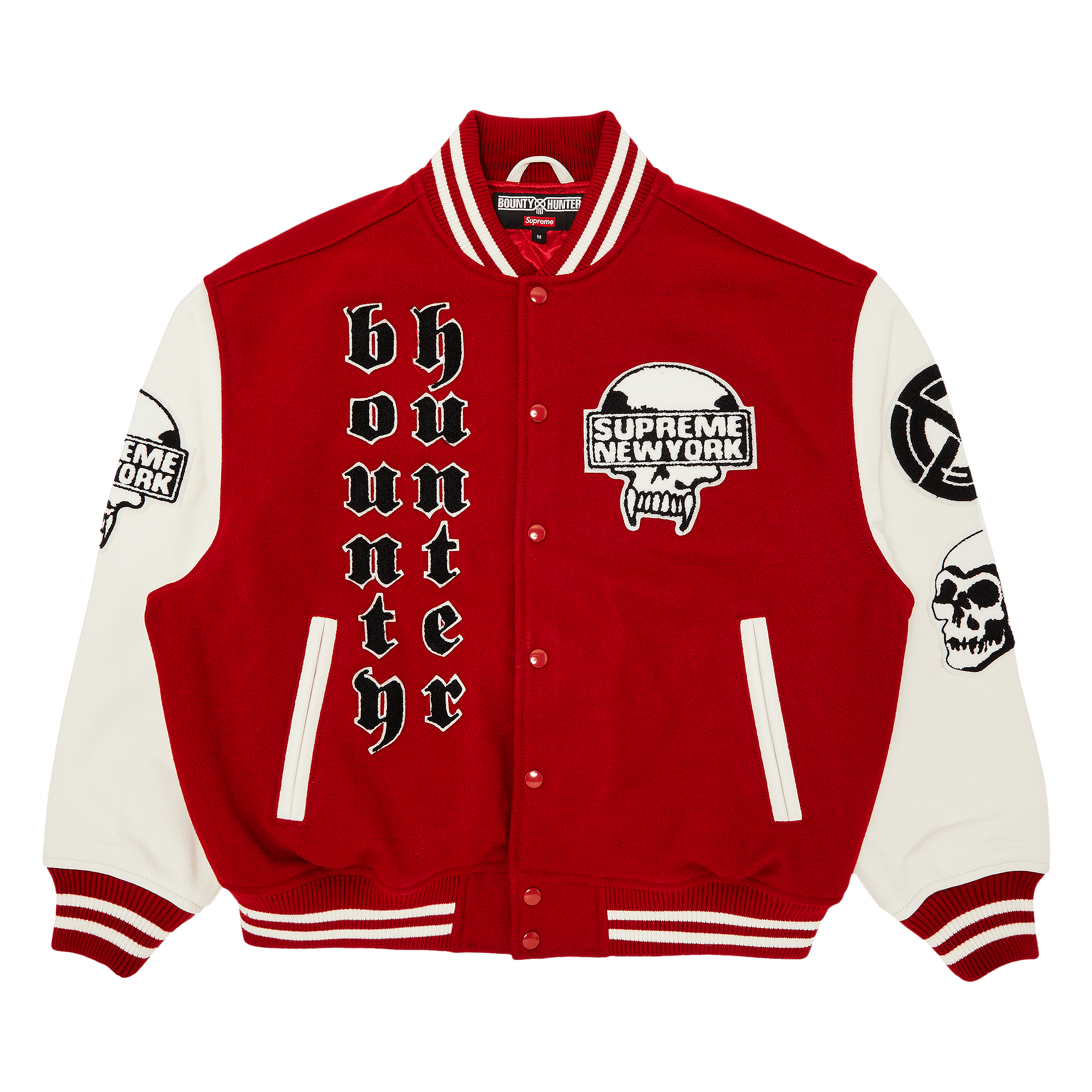 Supreme x Bounty Hunter Varsity Jacket 'Red'