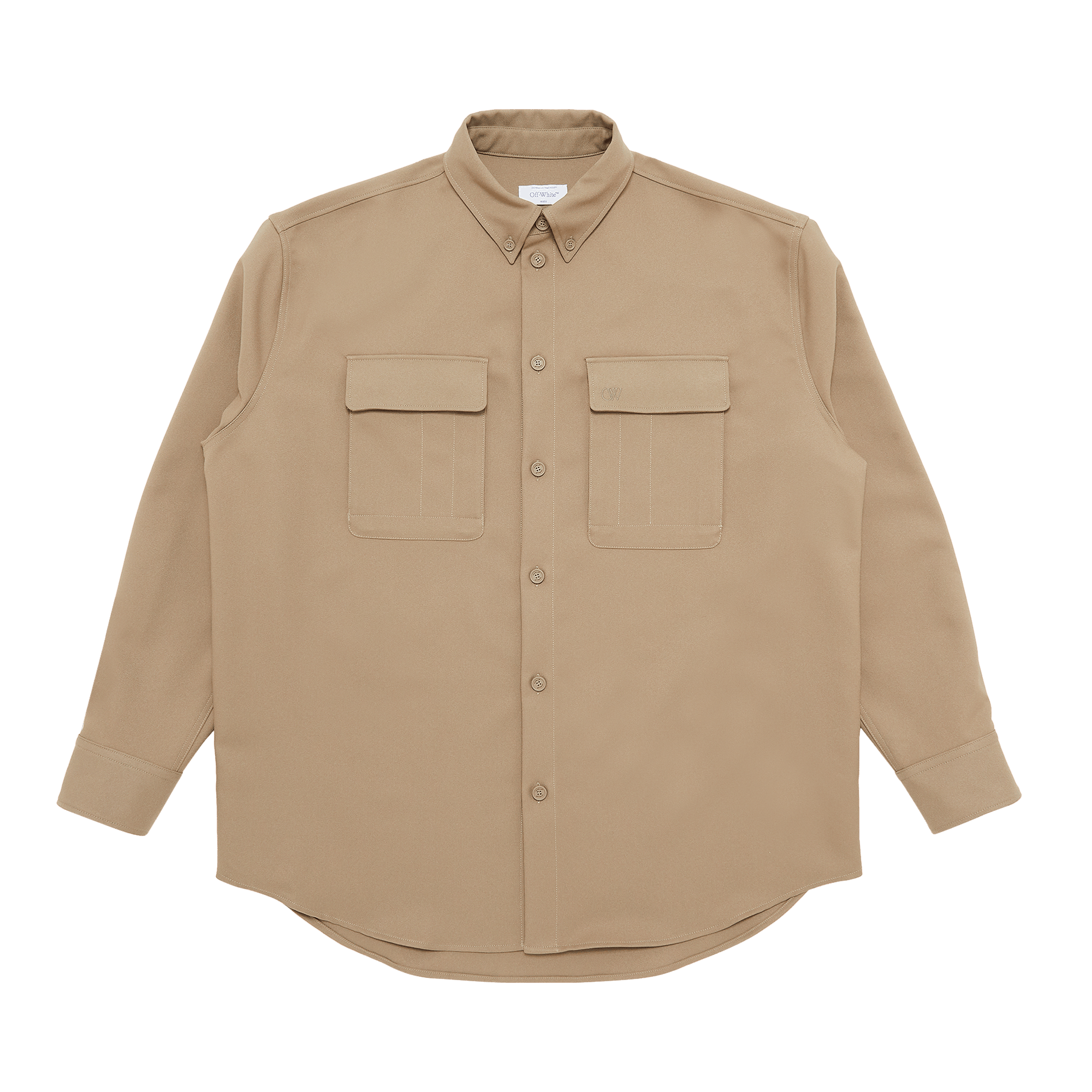 Off-White Emblem Drill Military Overshirt 'Beige/Beige'