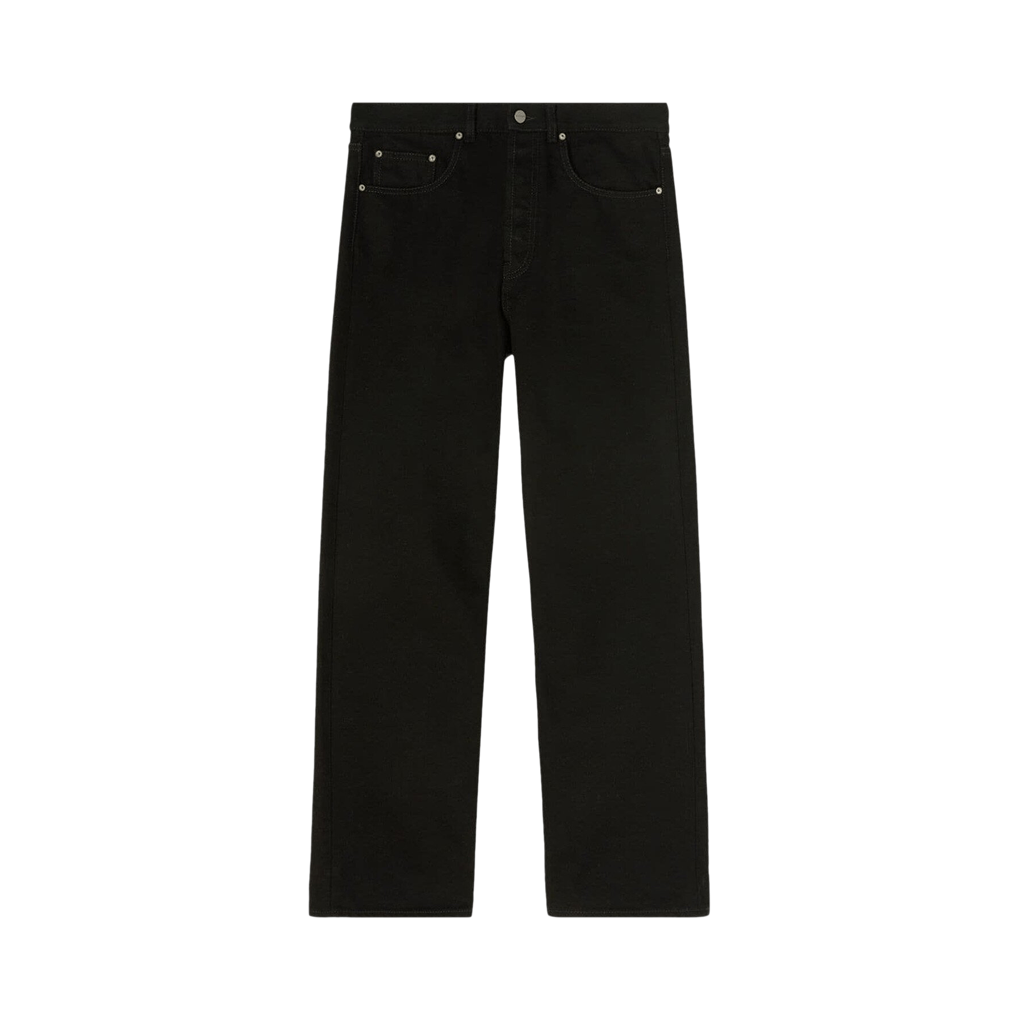 Palm Angels Logo Loose 5 Pockets Jean 'Black/White'