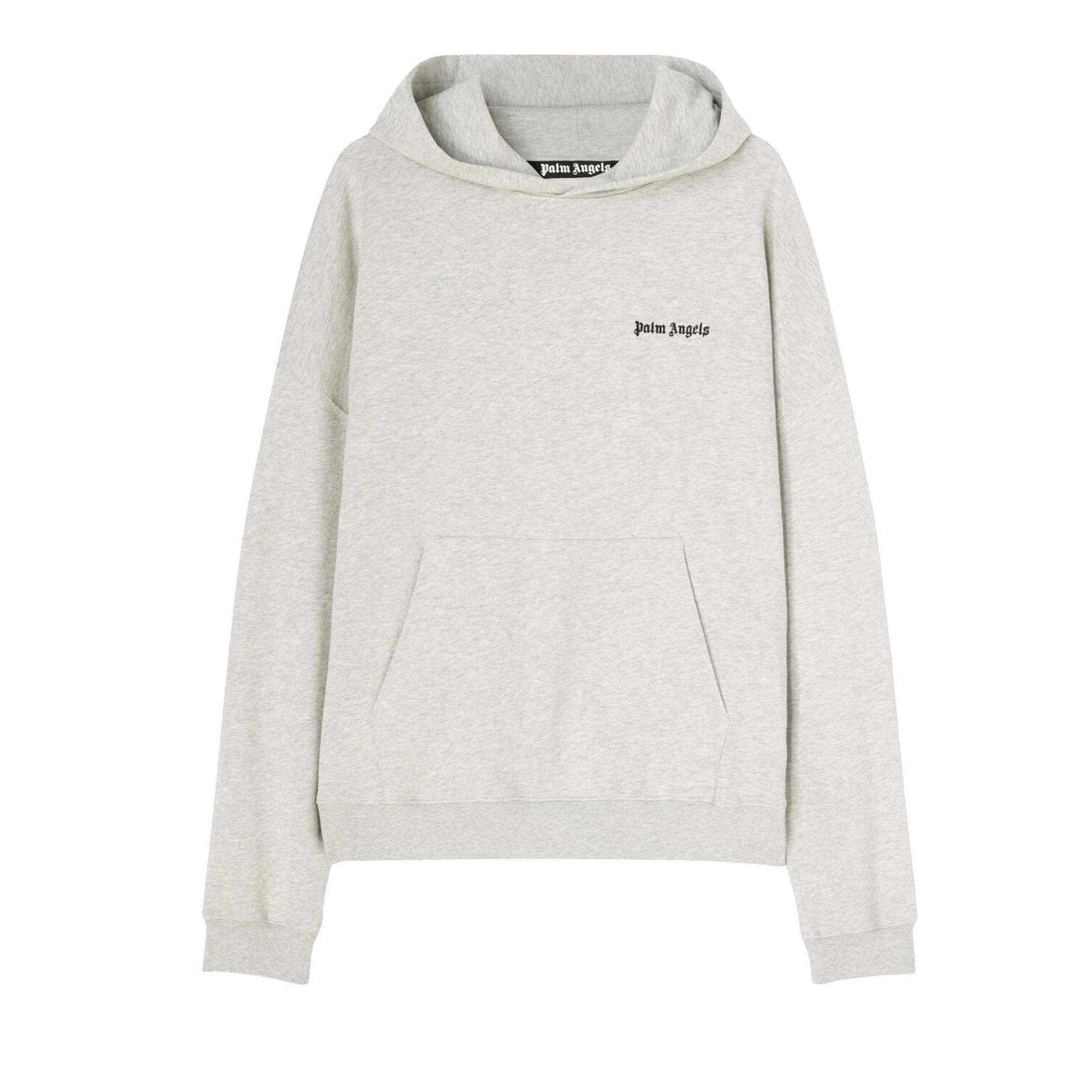 Palm Angels Embroidered Logo Hoodie 'Melange Grey'