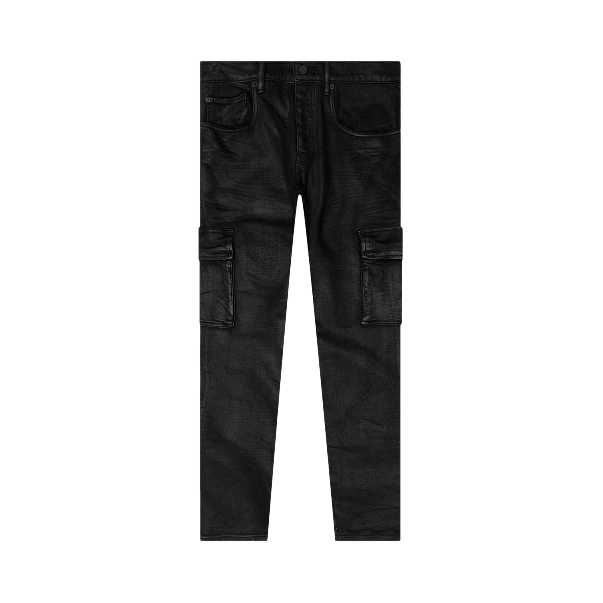 PURPLE BRAND Cargo Flare Pants 'Black Resin'