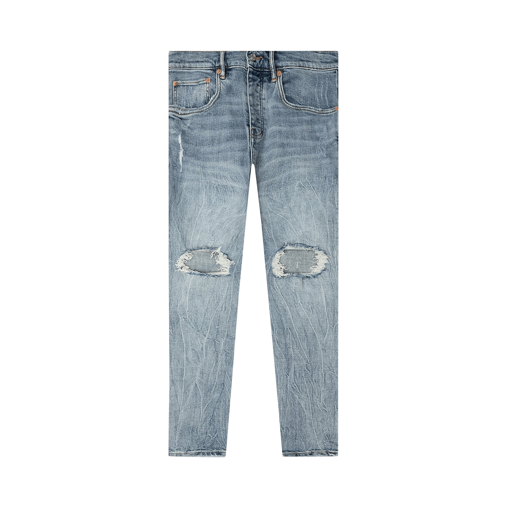 PURPLE BRAND Knee Blowout Flare Jeans 'Light Indigo'
