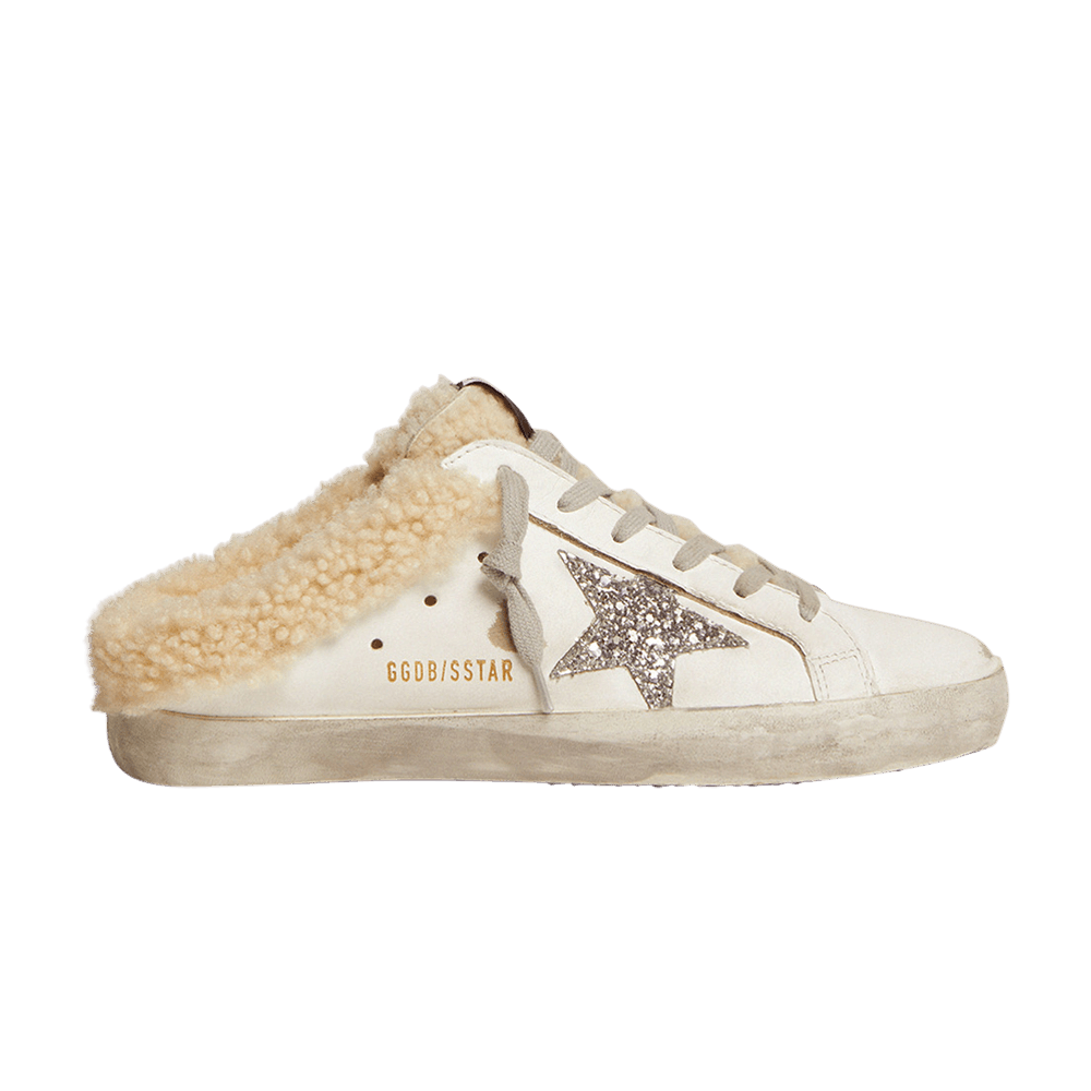 Golden Goose Wmns Superstar Sabot 'White Silver Glitter'