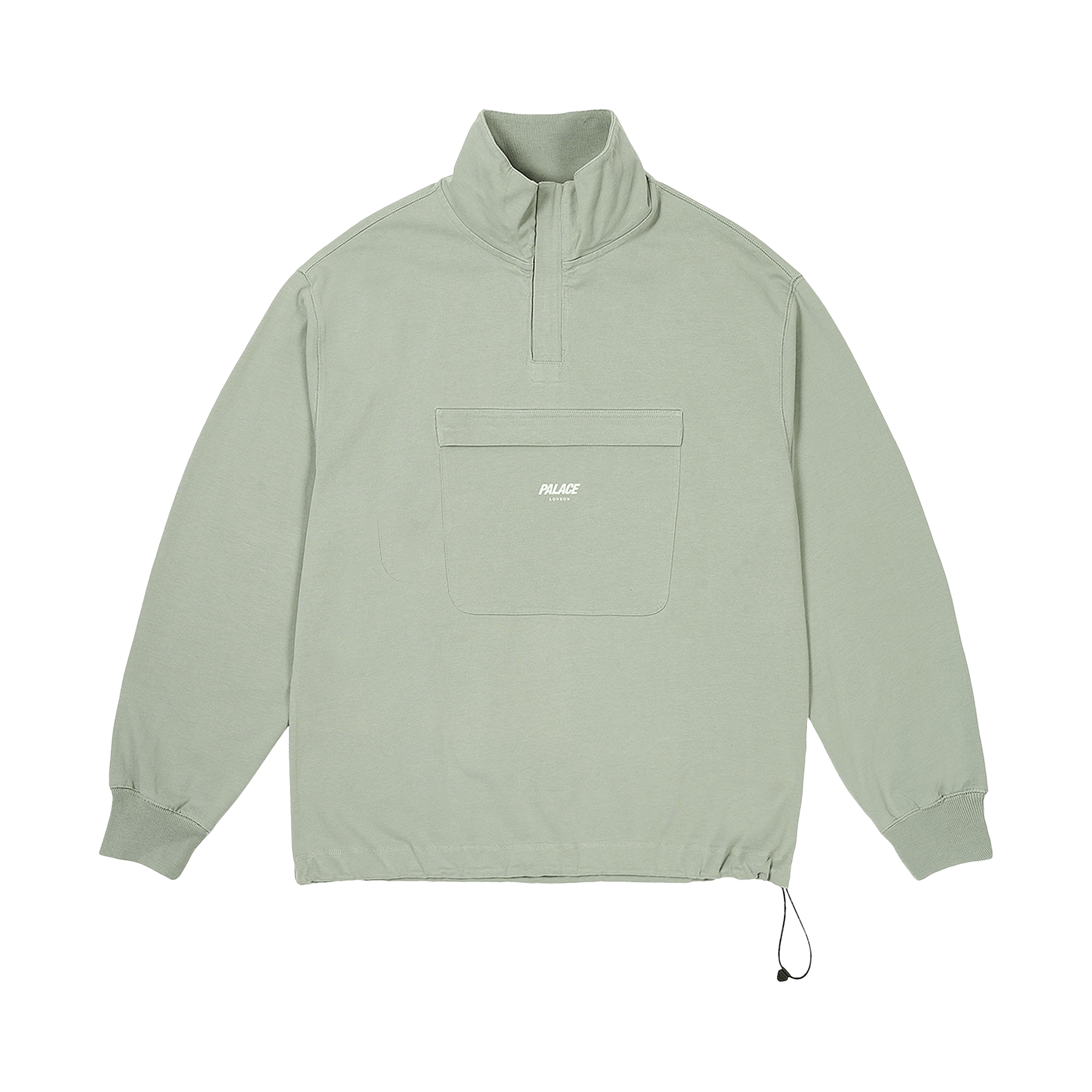 Palace 1/4 Zip Washed Funnel 'Jade'