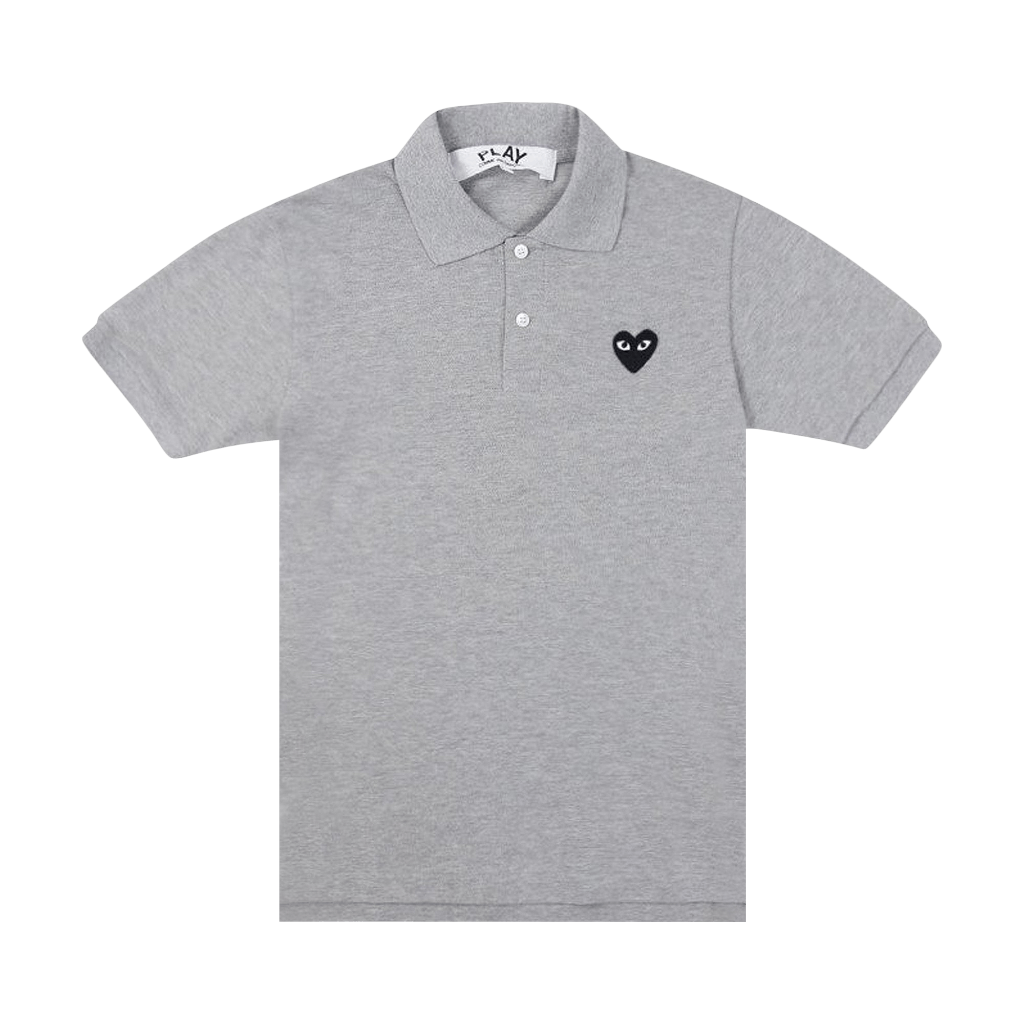 Comme des Garçons PLAY Black Emblem Polo Shirt 'Grey'